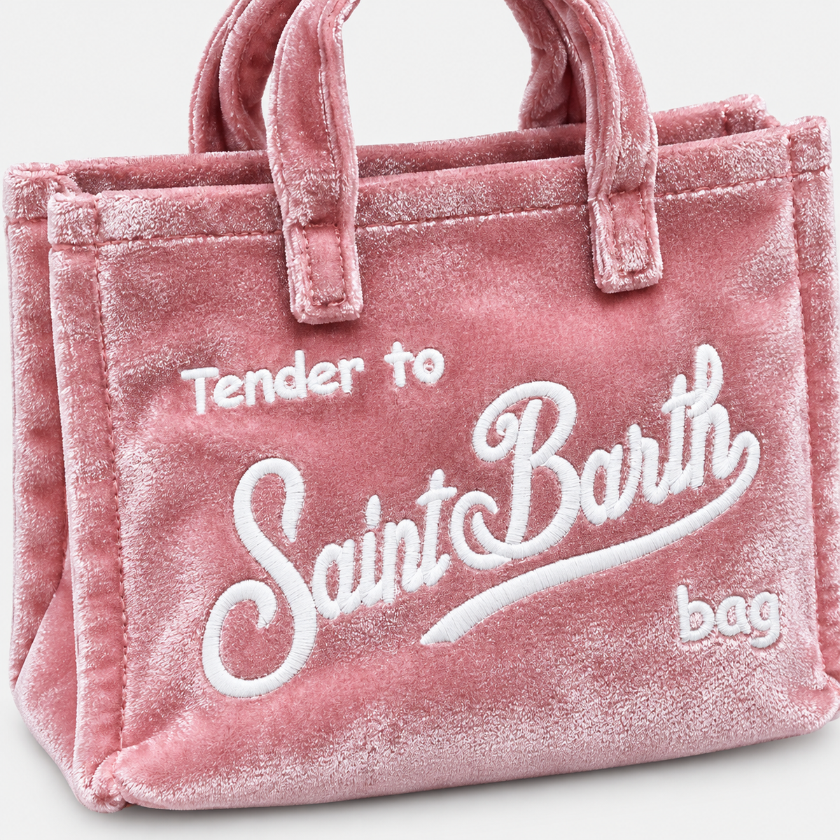MC2 Saint Barth Phone Bag Donna in Velluto Rosa con Tracolla