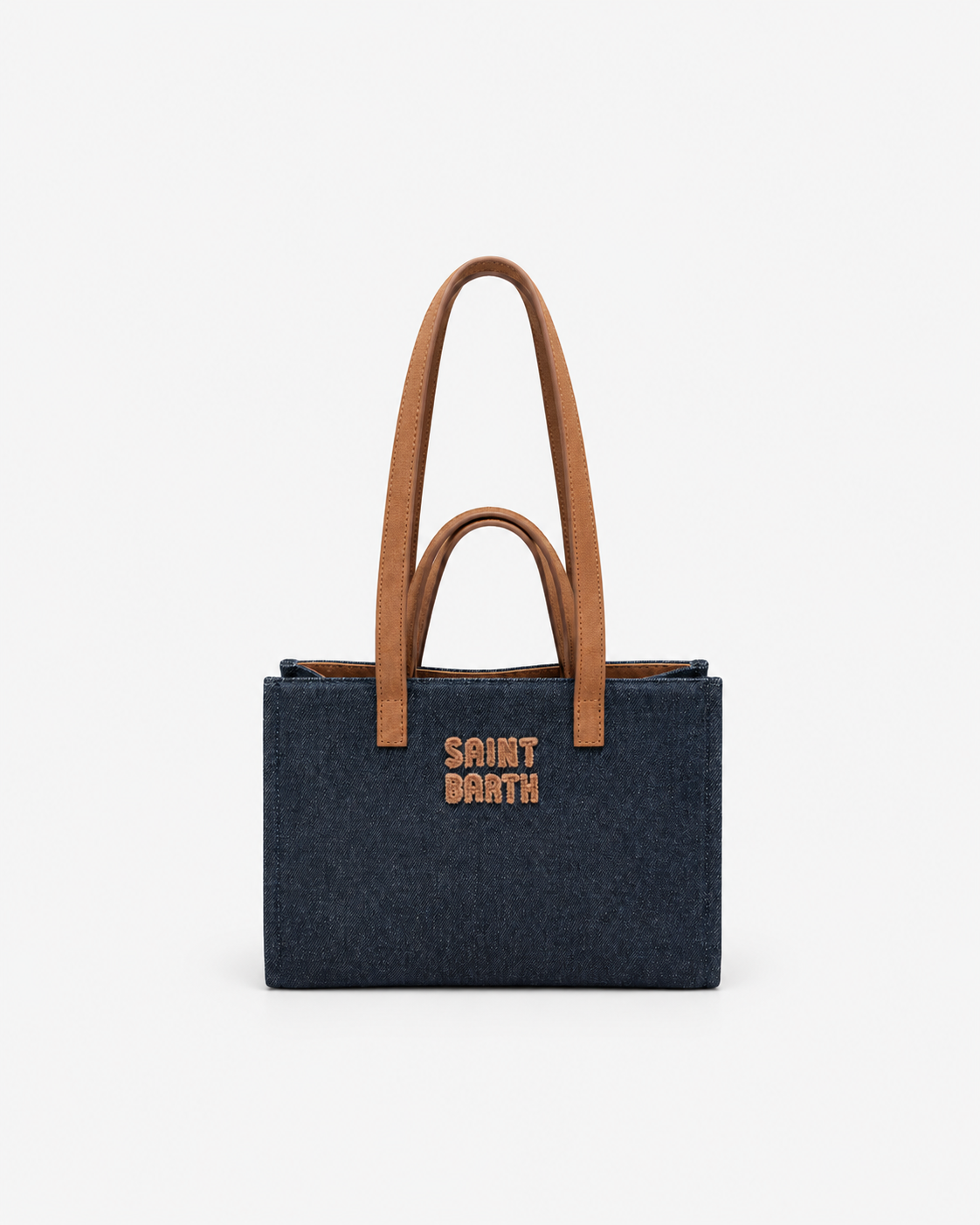 MC2 Saint Barth Borsa Donna Jour Bag Midi Suede Denim Blu Scuro