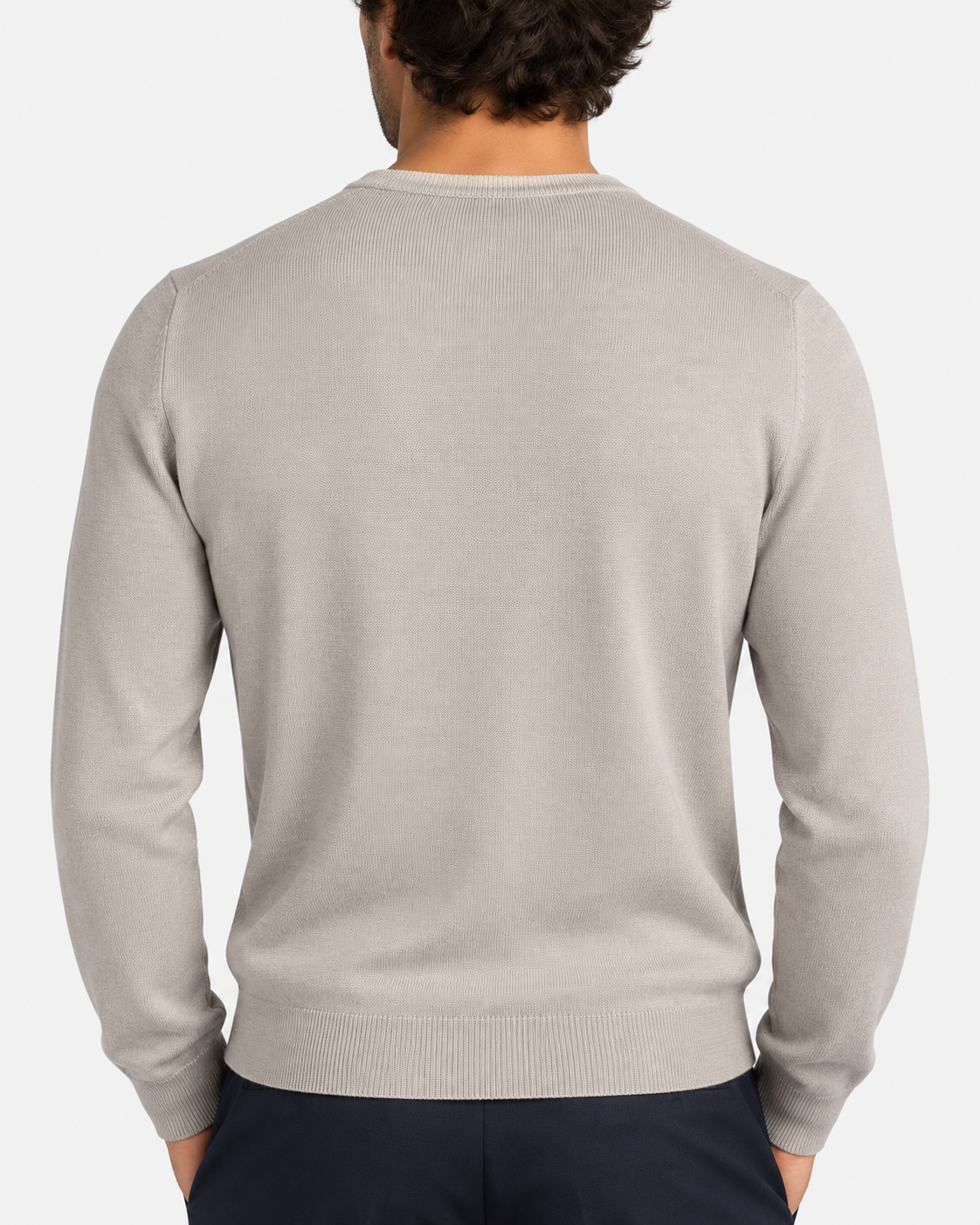 Gran Sasso Maglia Uomo Girocollo in Lana Grigio