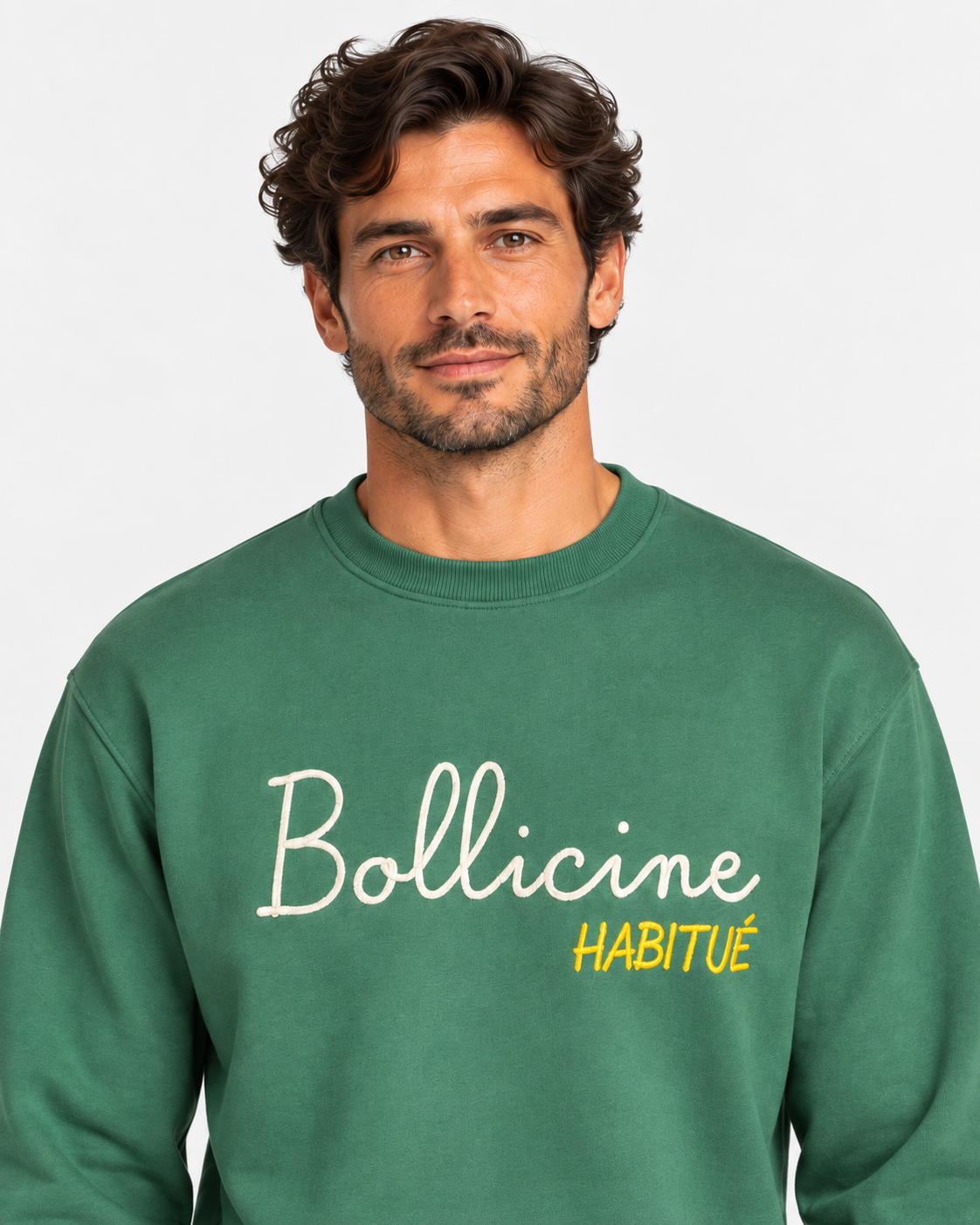 MC2 Saint Barth Felpa Uomo Verde Bollicine Habitué