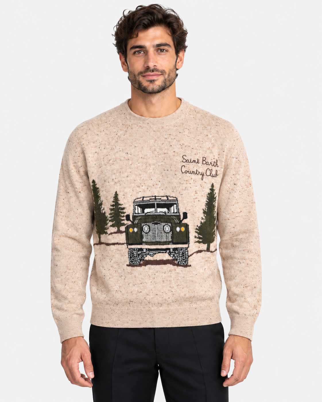 MC2 Saint Barth Maglia Uomo Country Club Beige