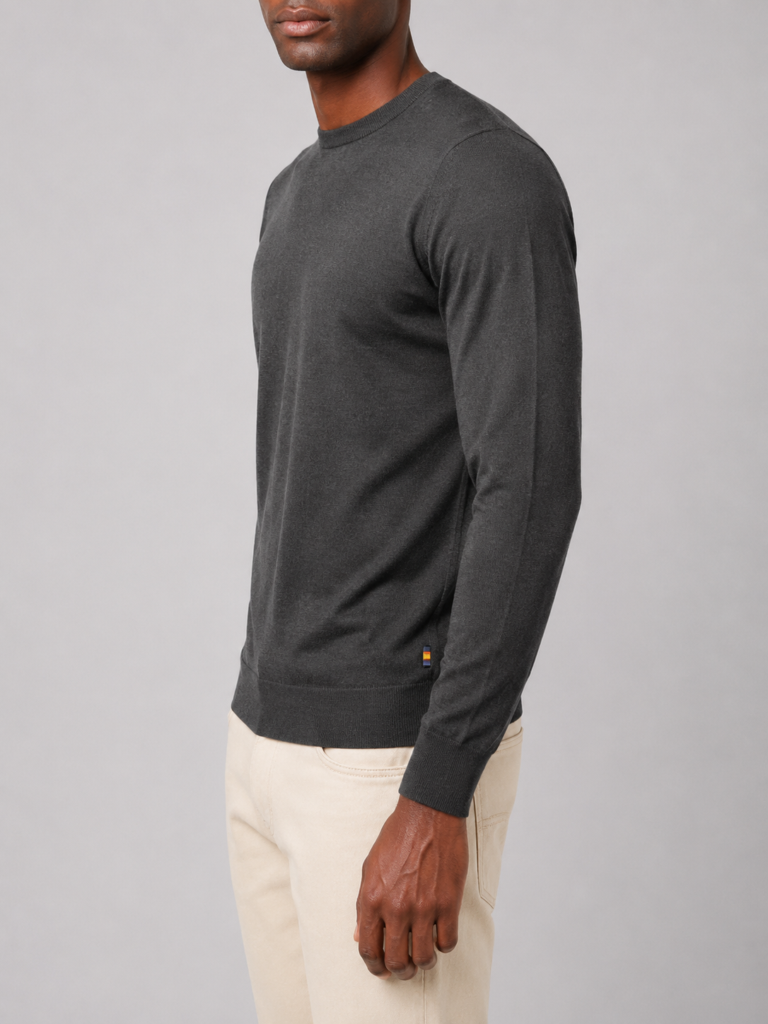 K-way maglia sebastien wool silk cashmere black pure
