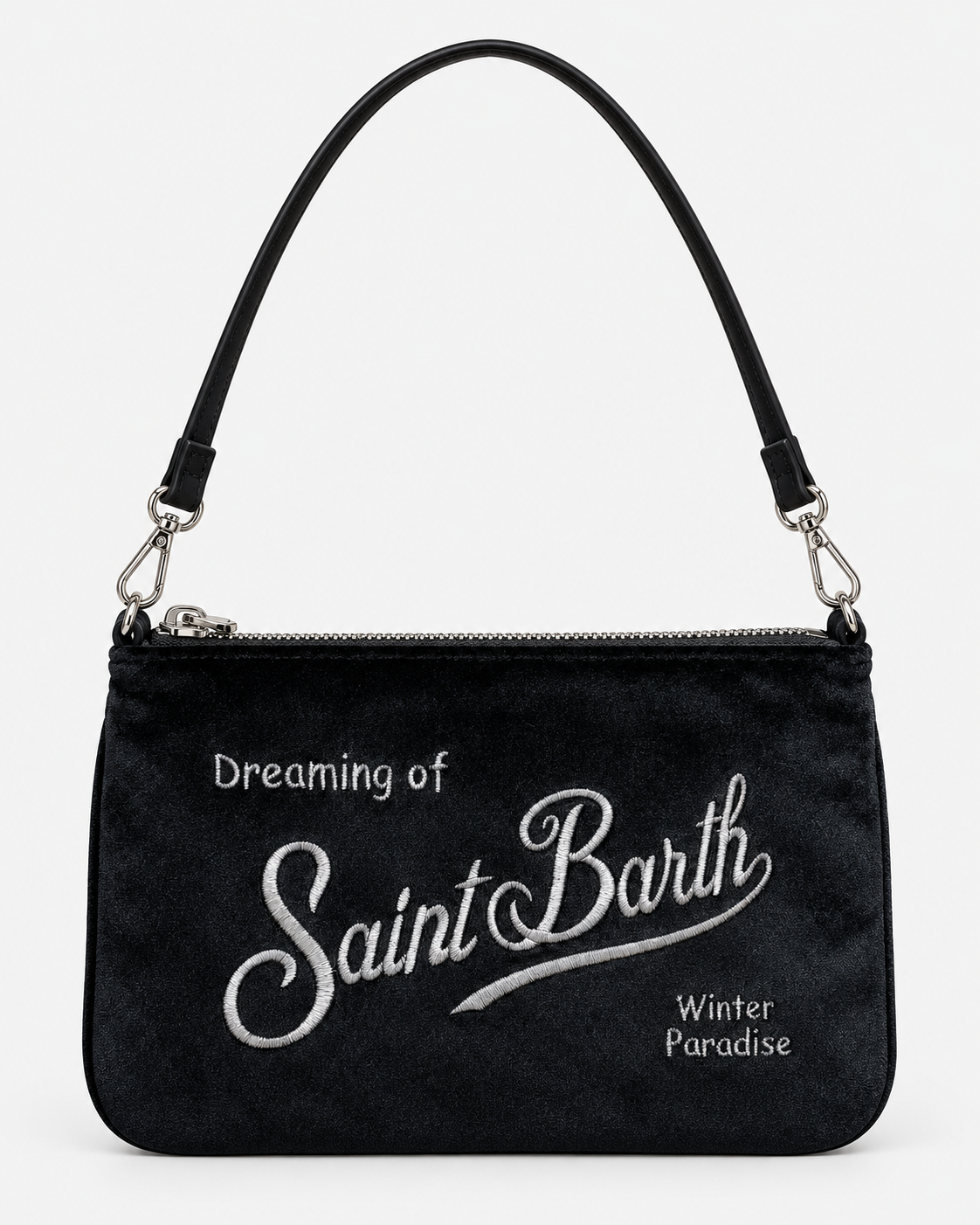 MC2 Saint Barth Borsa Donna Parisienne Mini in Velluto Nero