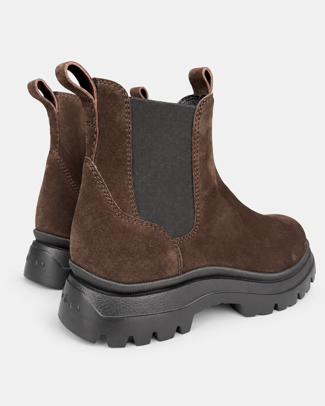 Hogan Stivaletti Chelsea uomo H692 in pelle scamosciata marrone