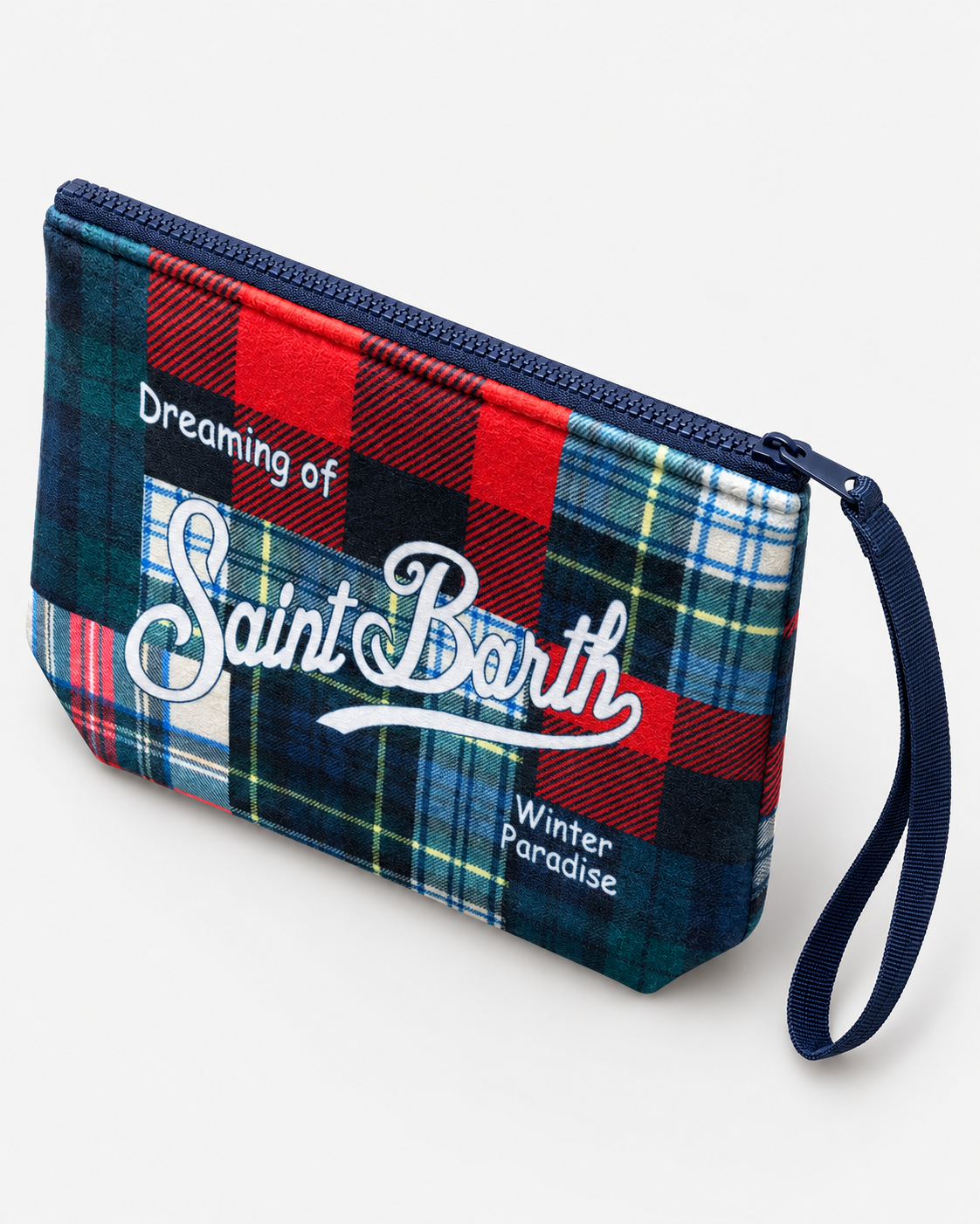 MC2 Saint Barth Pochette Donna Aline Tartan Patchwork Multicolore