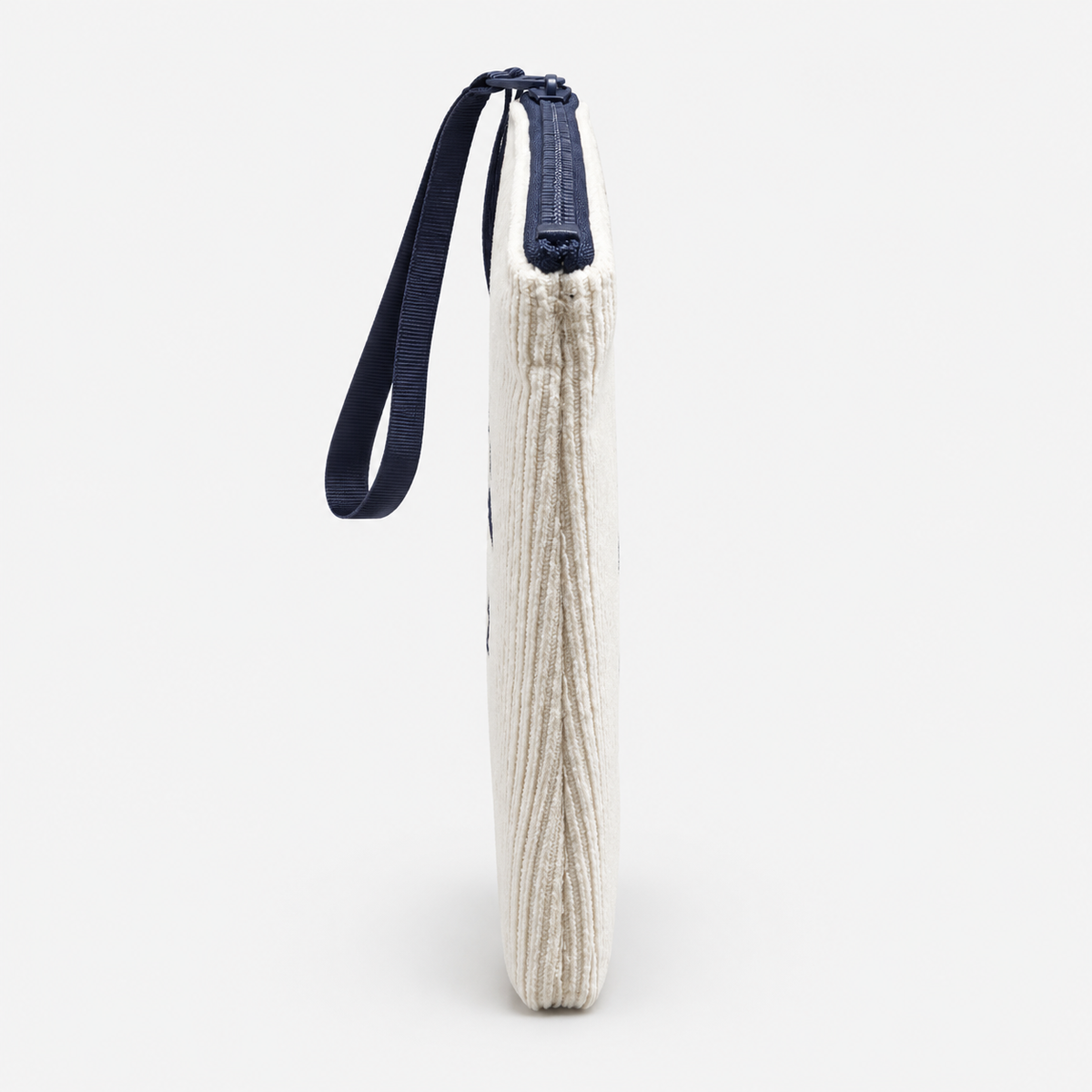 MC2 Saint Barth Pochette Donna Aline in Velluto a Coste Avorio