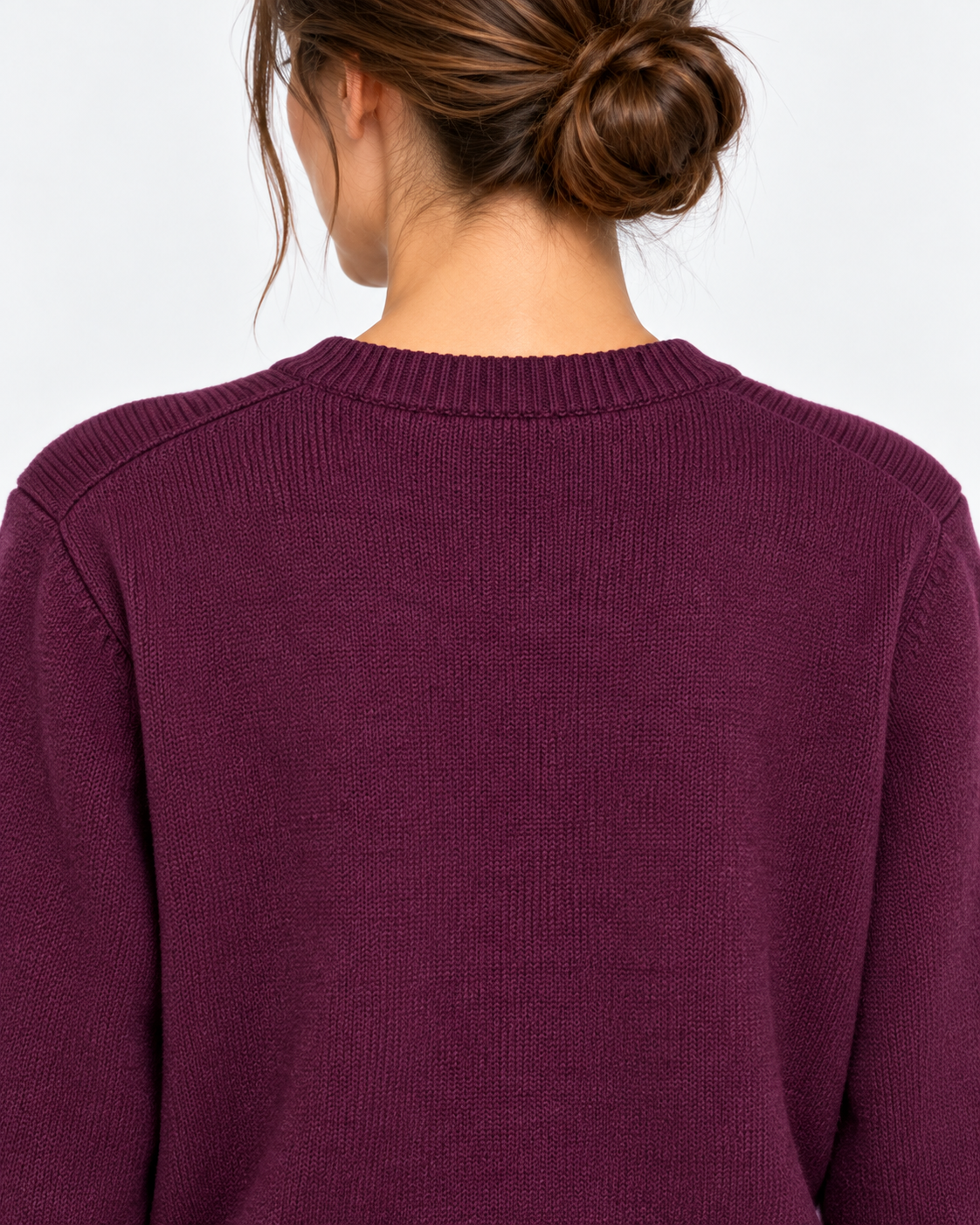 MC2 Saint Barth Maglia Donna New Queen The End Prugna in Misto Lana e Cashmere
