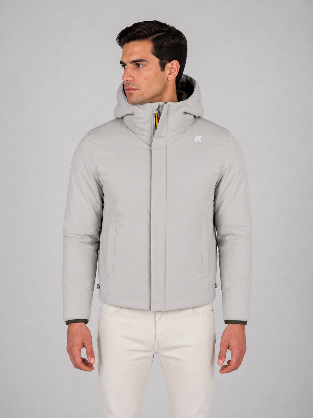 Giubbotto k-way uomo Jack St Warm Double reversibile green blackish - grey ash