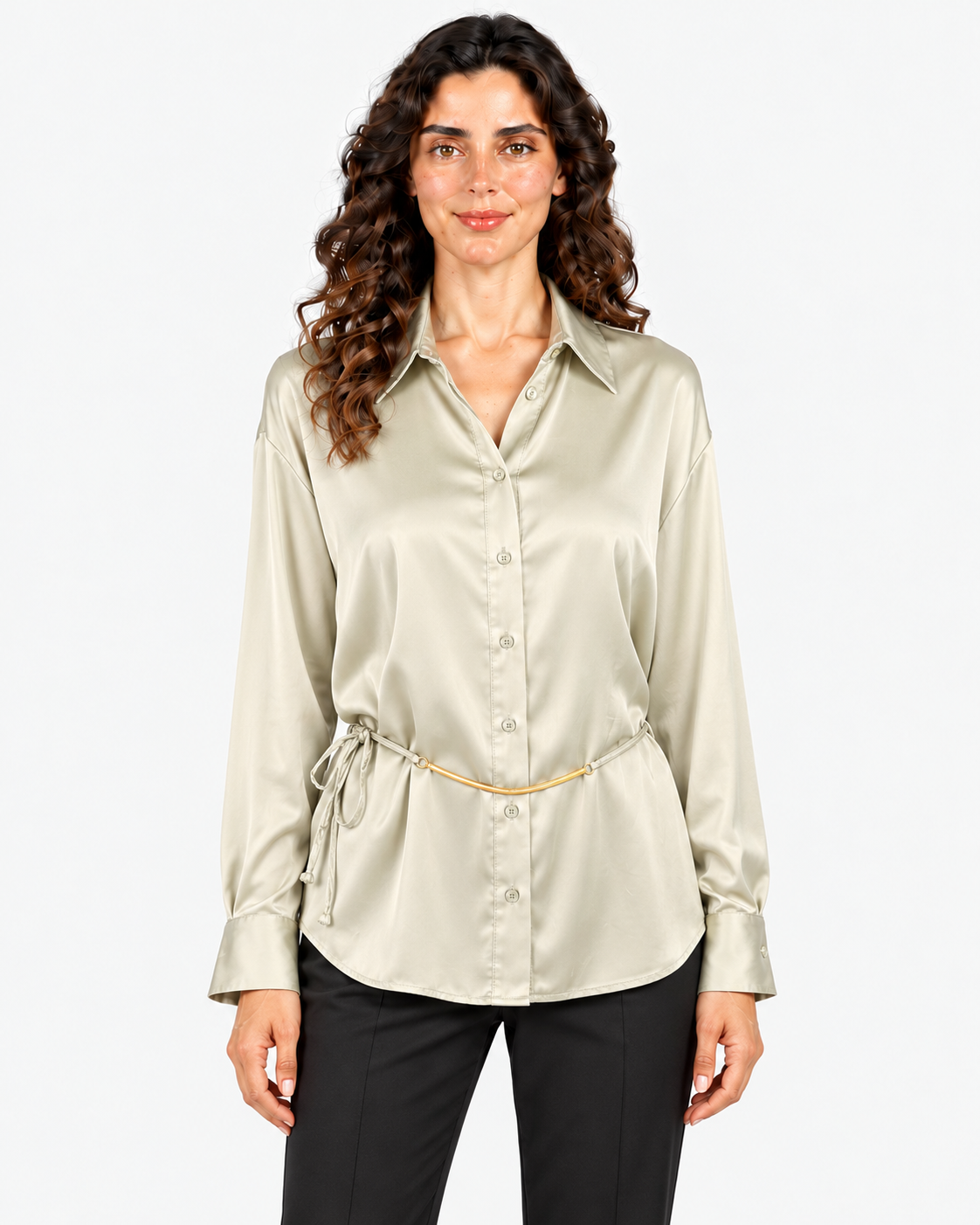 Imperial Camicia Donna Sea Grass in Raso