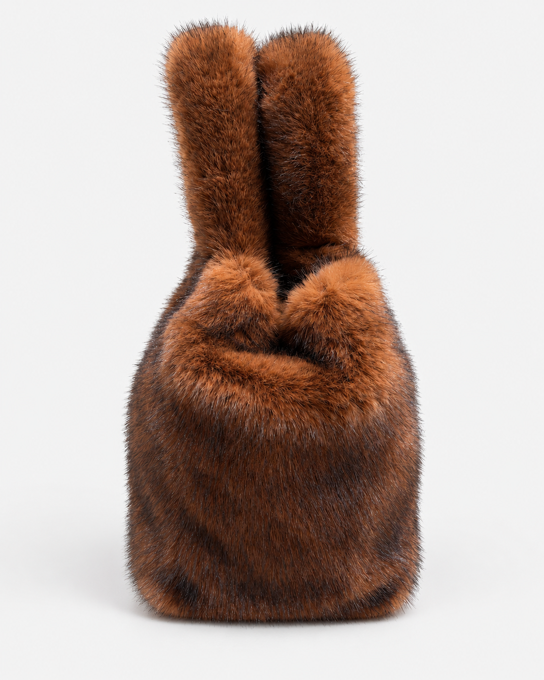 MC2 Saint Barth Borsa Donna Vanity Mini Soft Fur Marrone