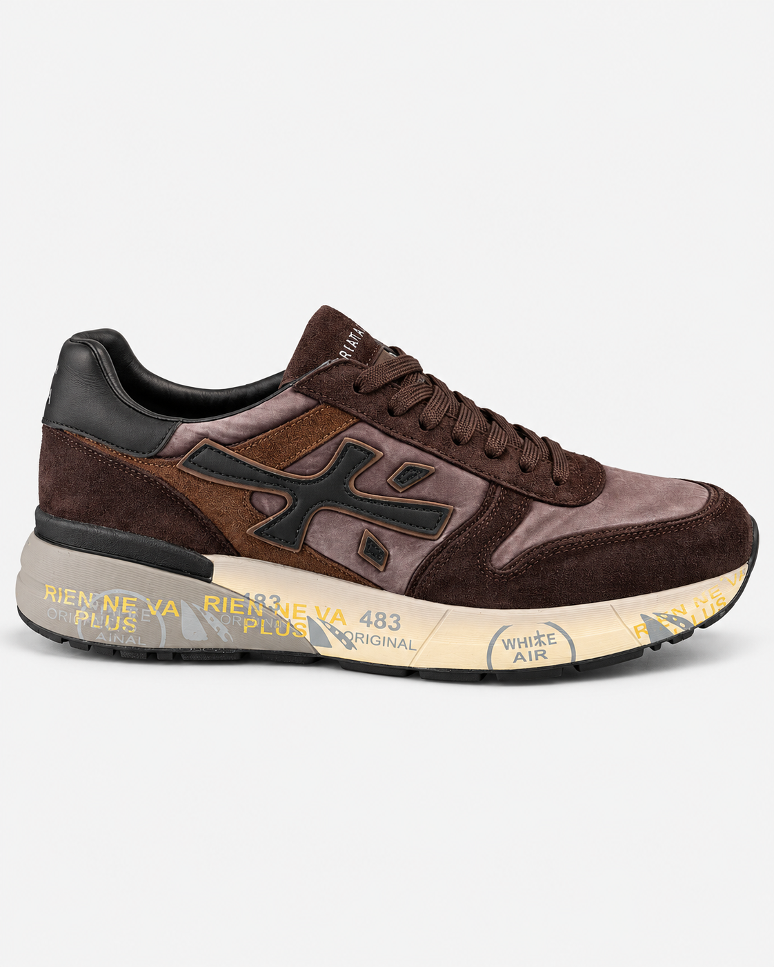 Premiata Sneakers Mick 8434 Uomo Marrone in Suede e Tessuto Tecnico