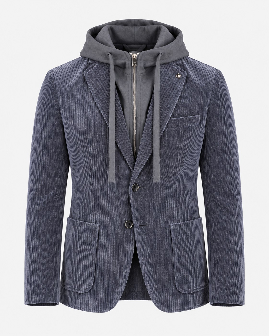 Distretto 12 Giacca Uomo Torino Blu con Cappuccio