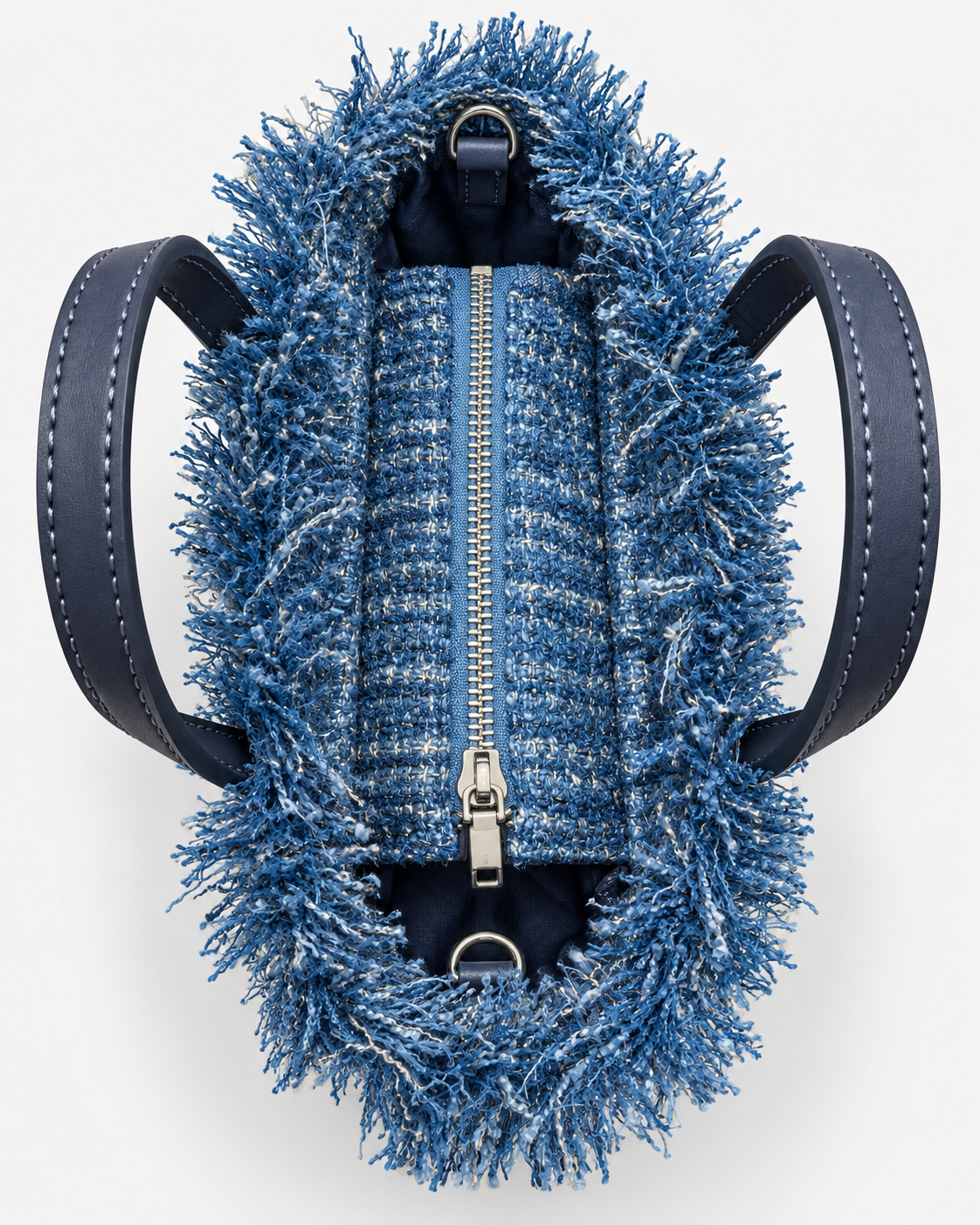 MC2 Saint Barth Borsa Donna Vanity Mini Tweed Blu con Tracolla