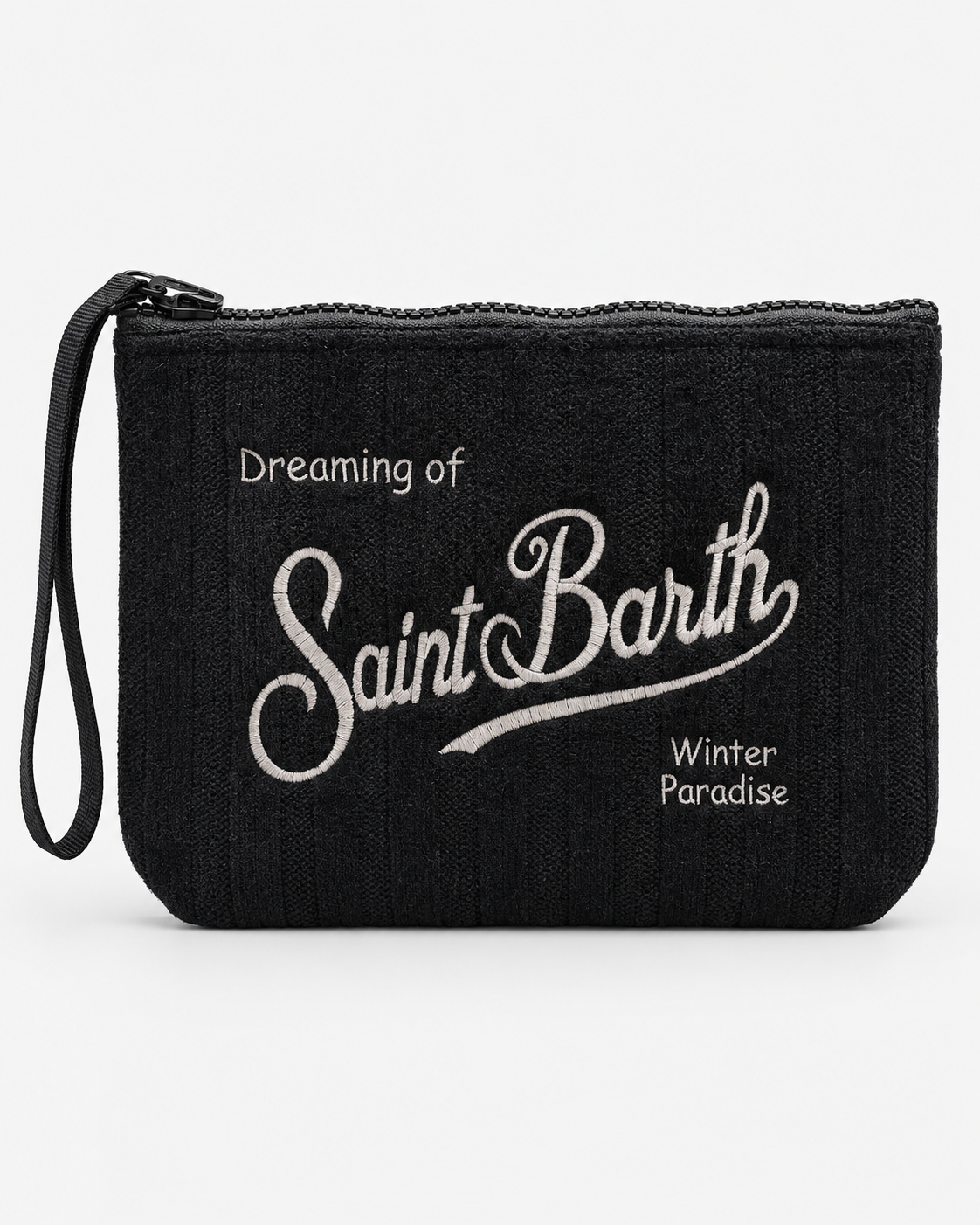 MC2 Saint Barth Pochette Donna Aline Tricot Rib Star Nera