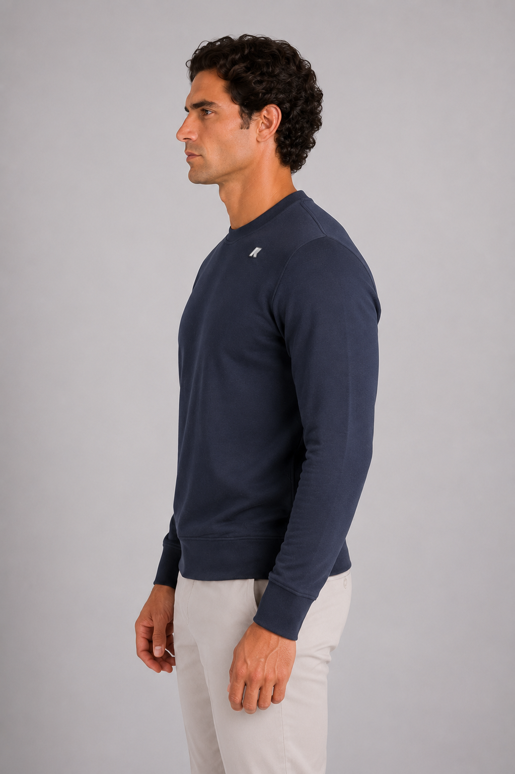 Felpa garzata Baptiste Heavy Fleece blue depth