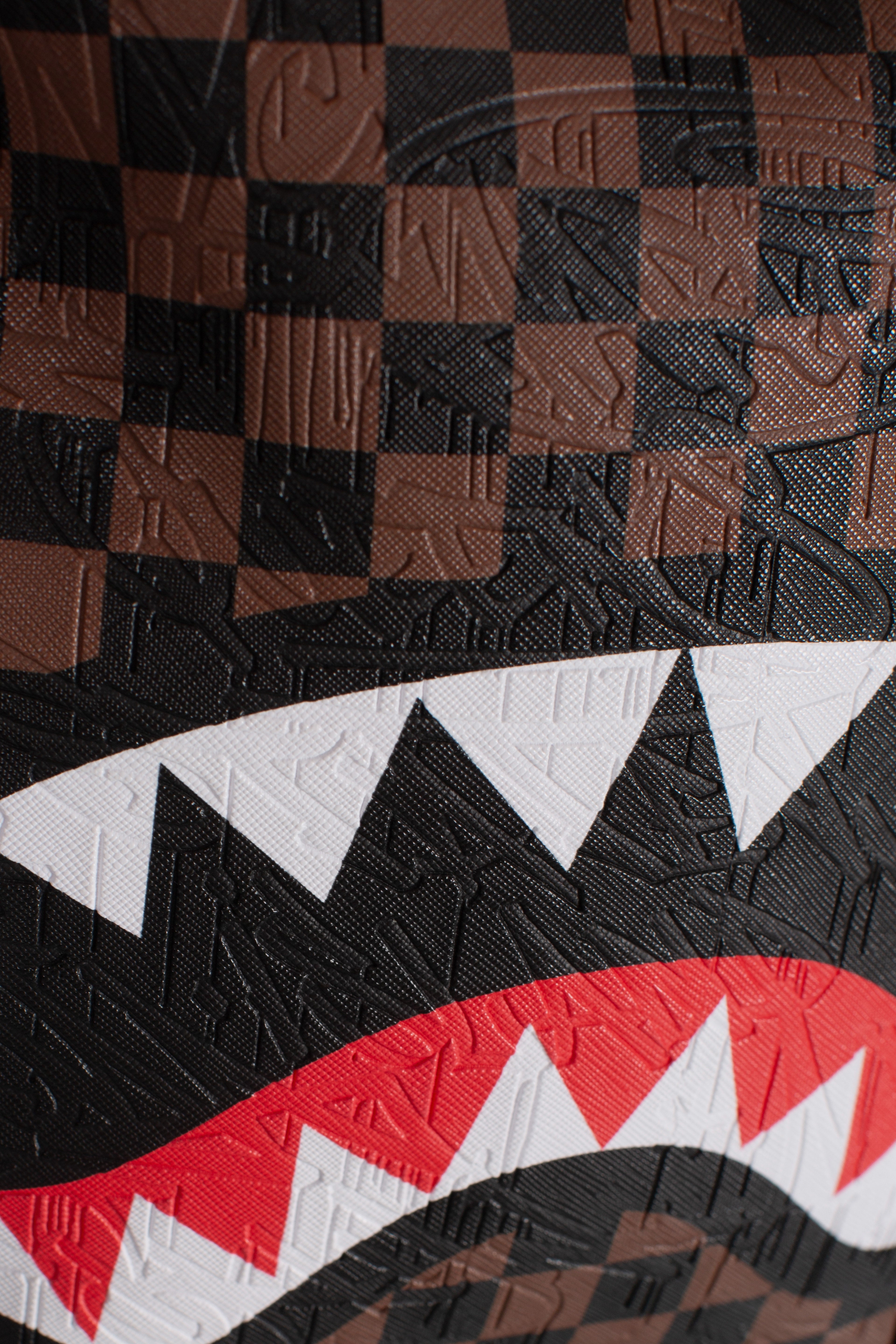 Zainetto check e emboss savage brown