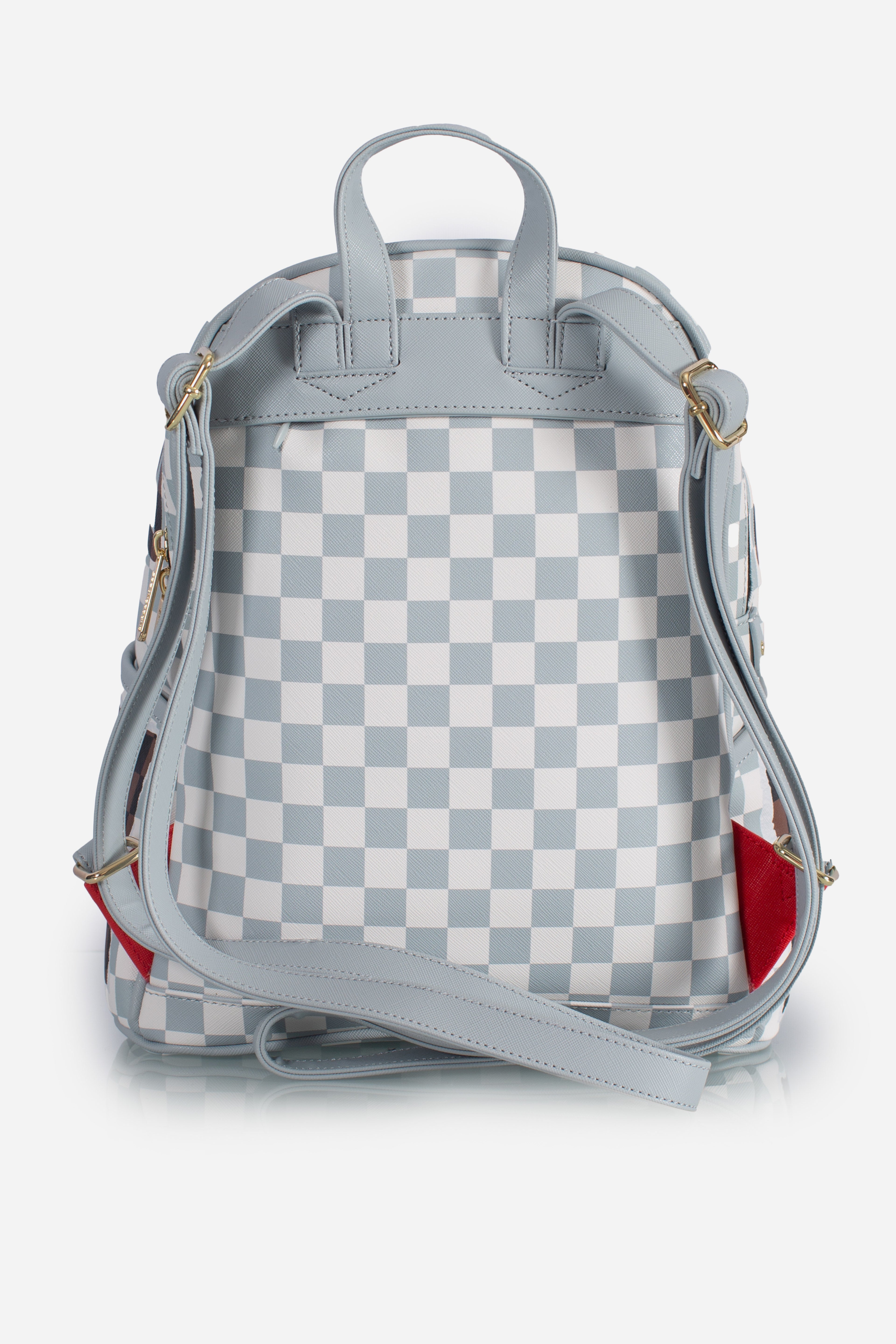 Zaino piccolo cream brown tear check savage white