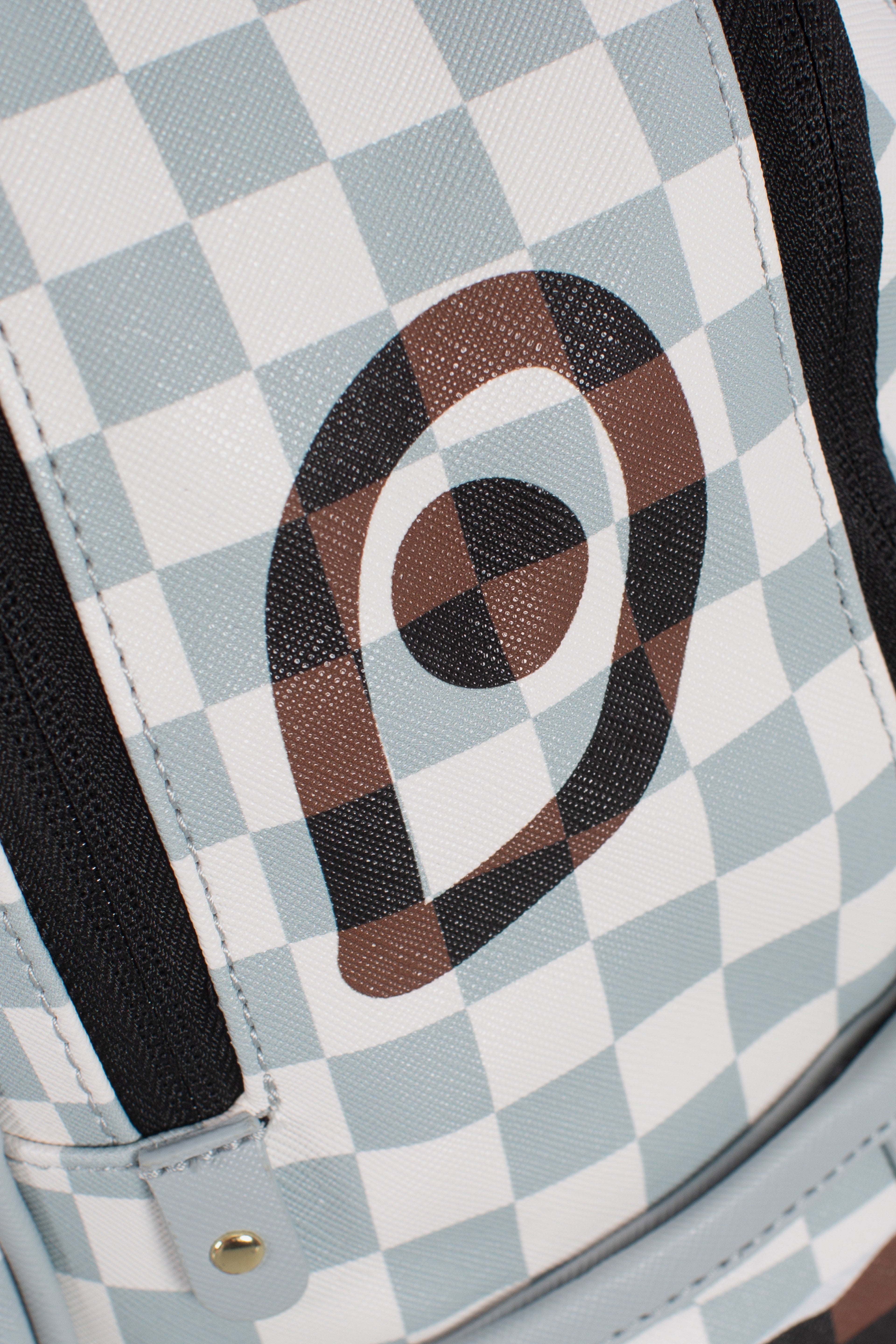 Zaino piccolo cream brown tear check savage white