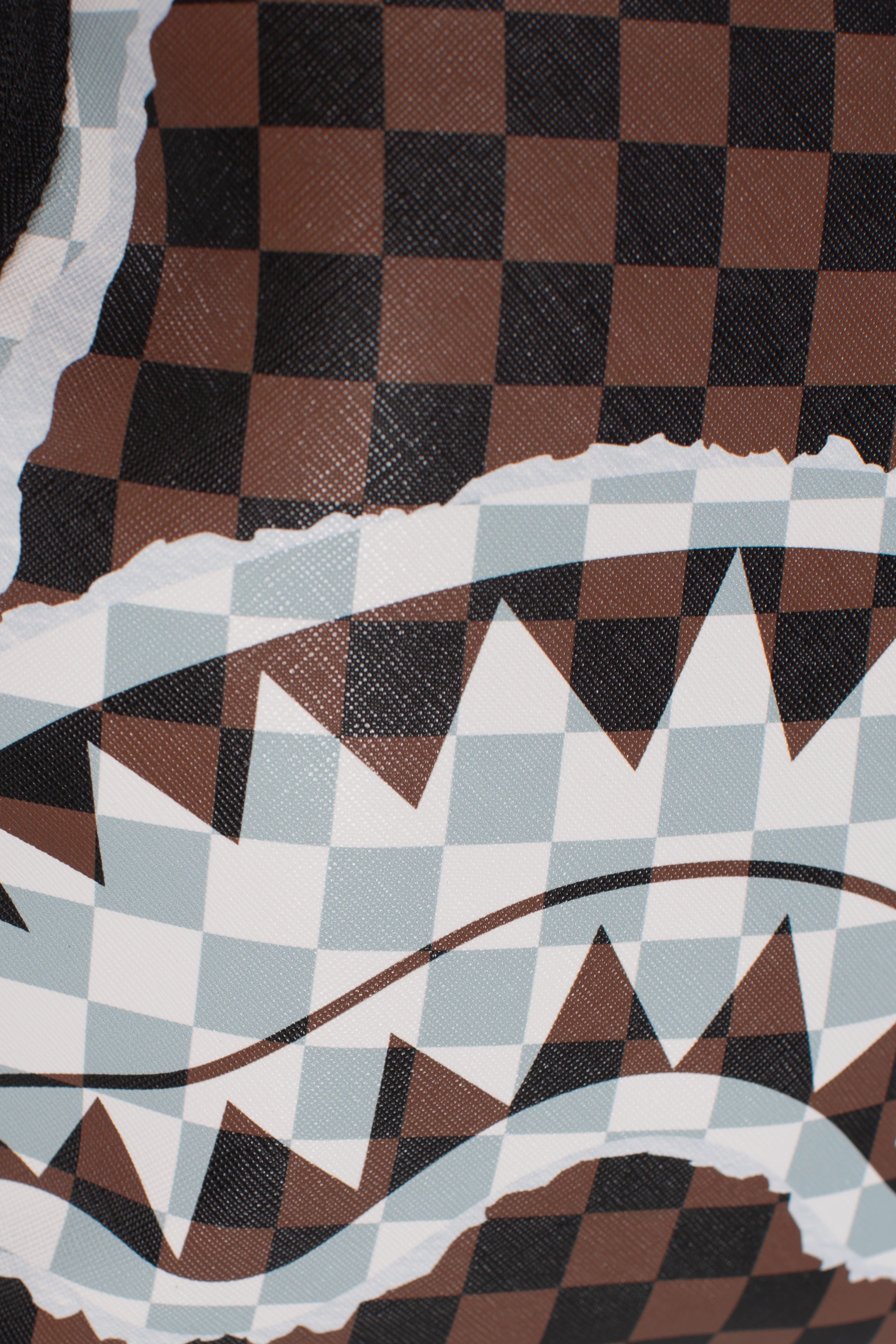 Zaino piccolo cream brown tear check savage white