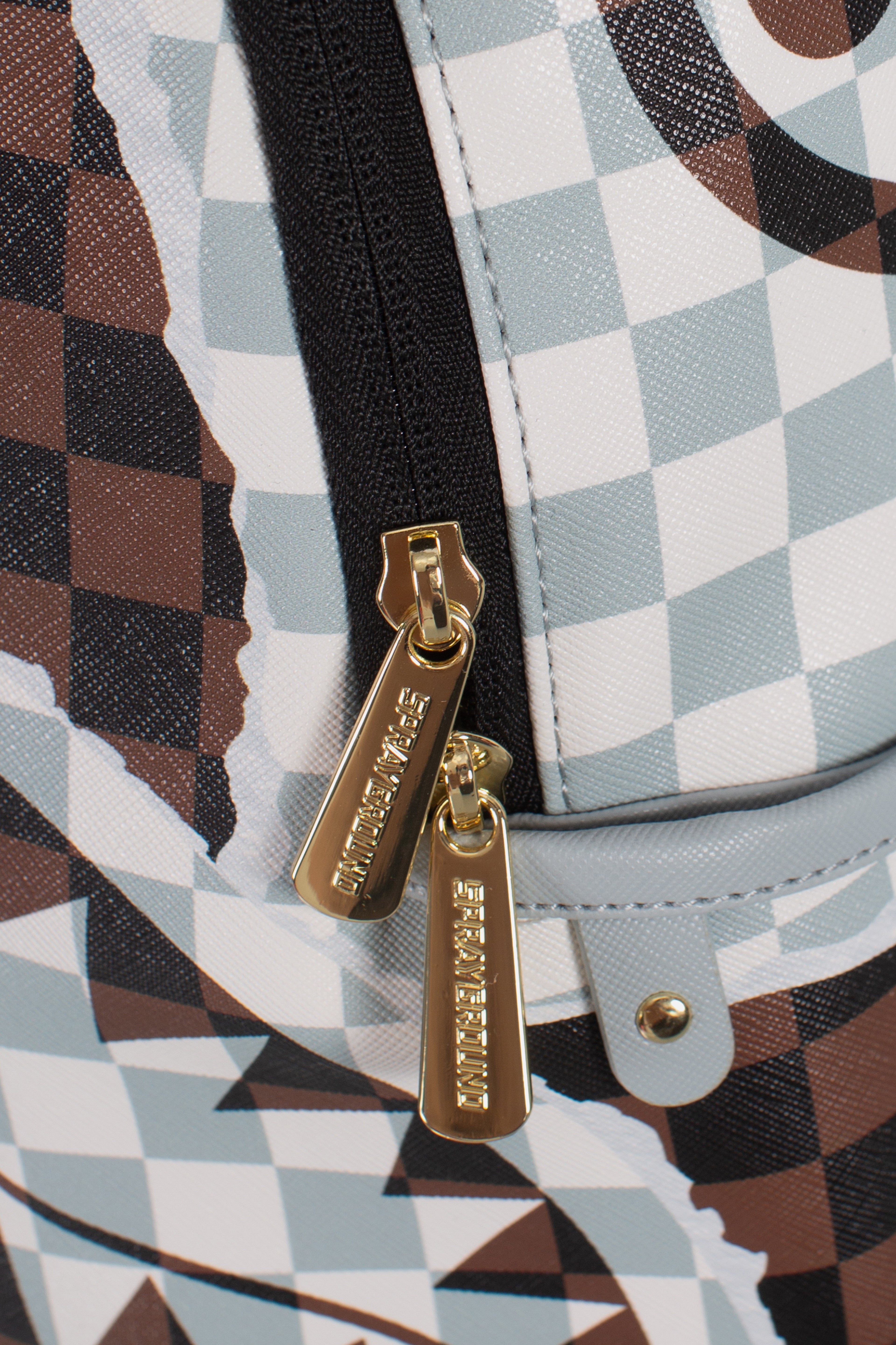 Zaino piccolo cream brown tear check savage white