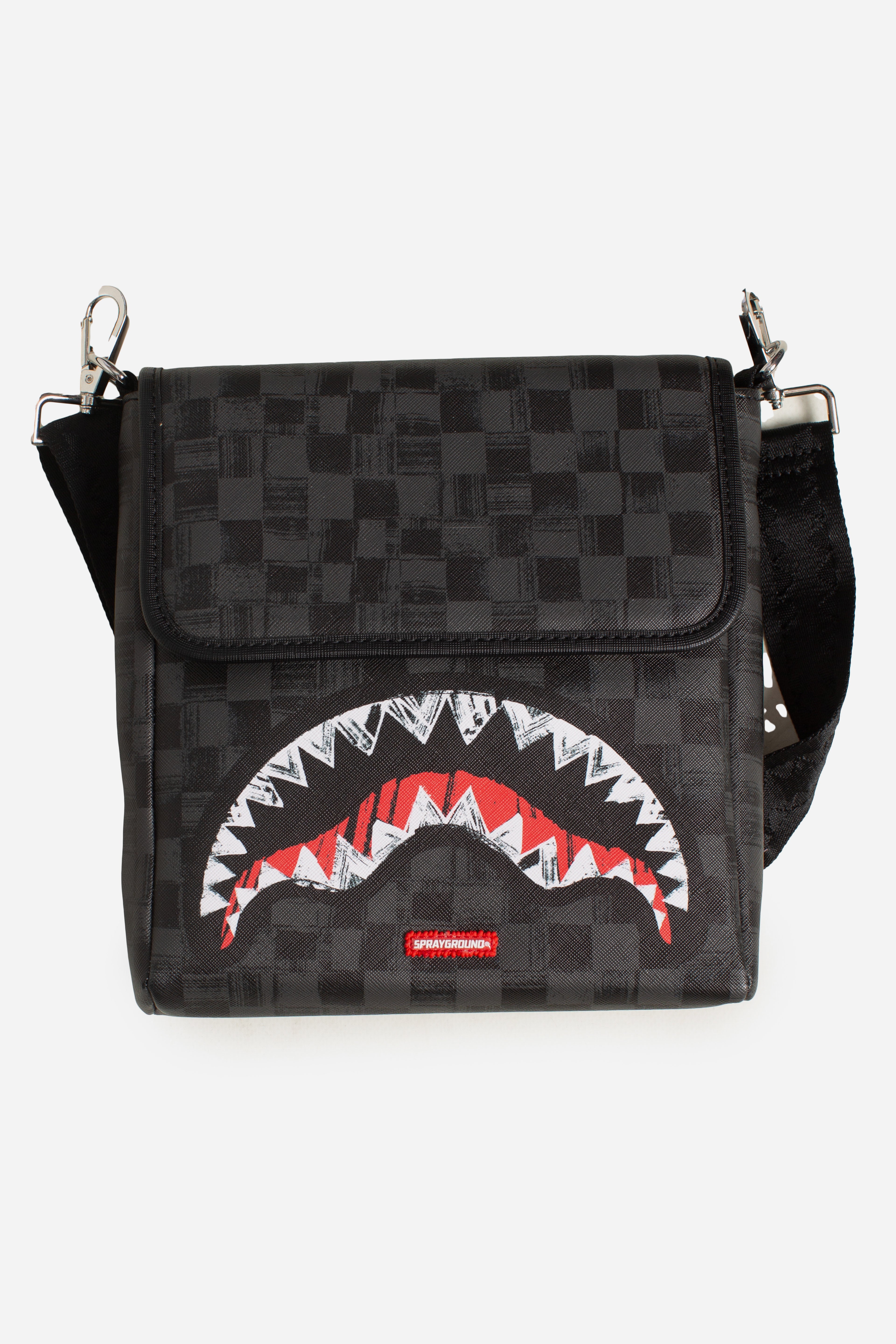 Borsello tracolla scribble shark messanger black