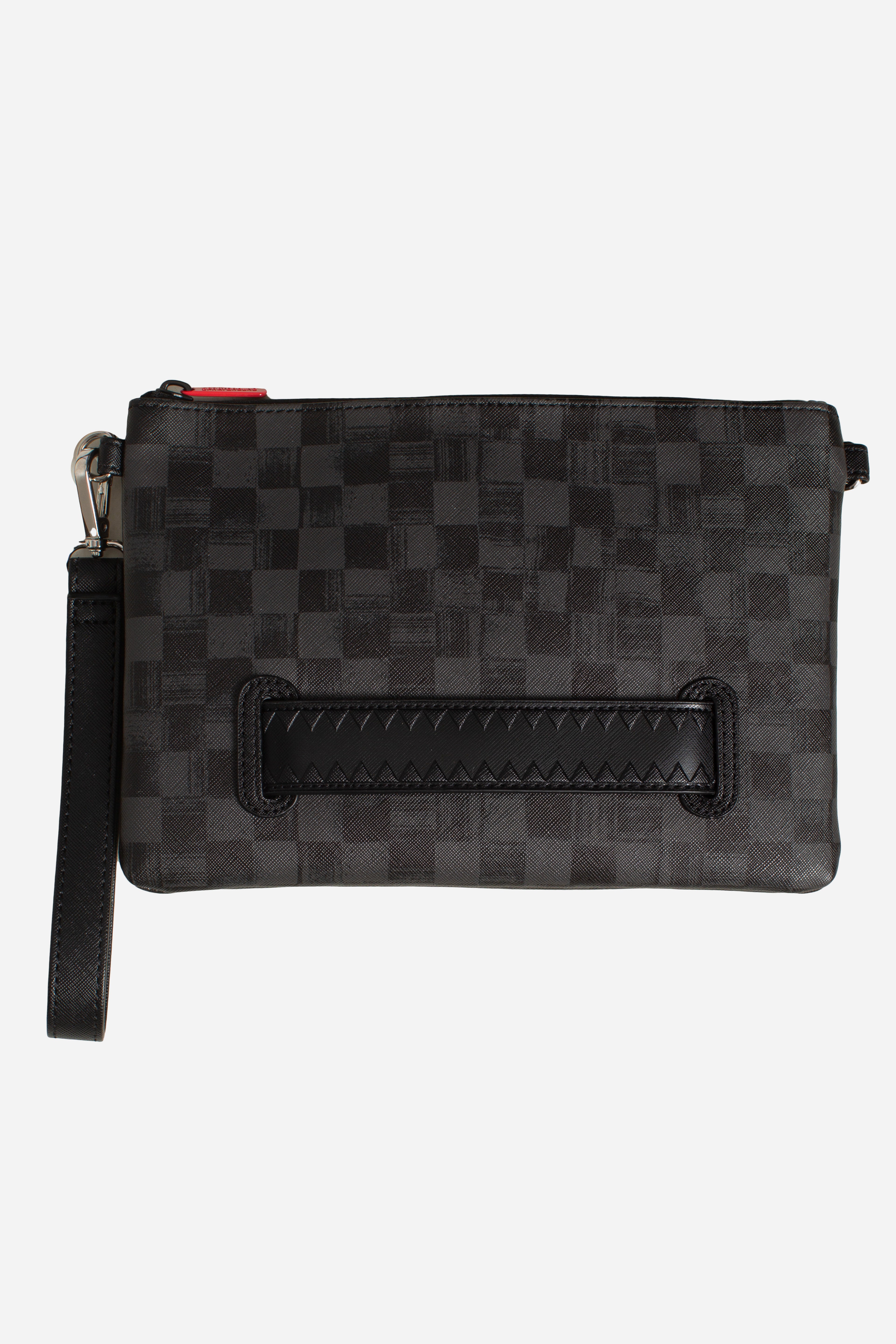 Pochette scribble shark crossover clutch black