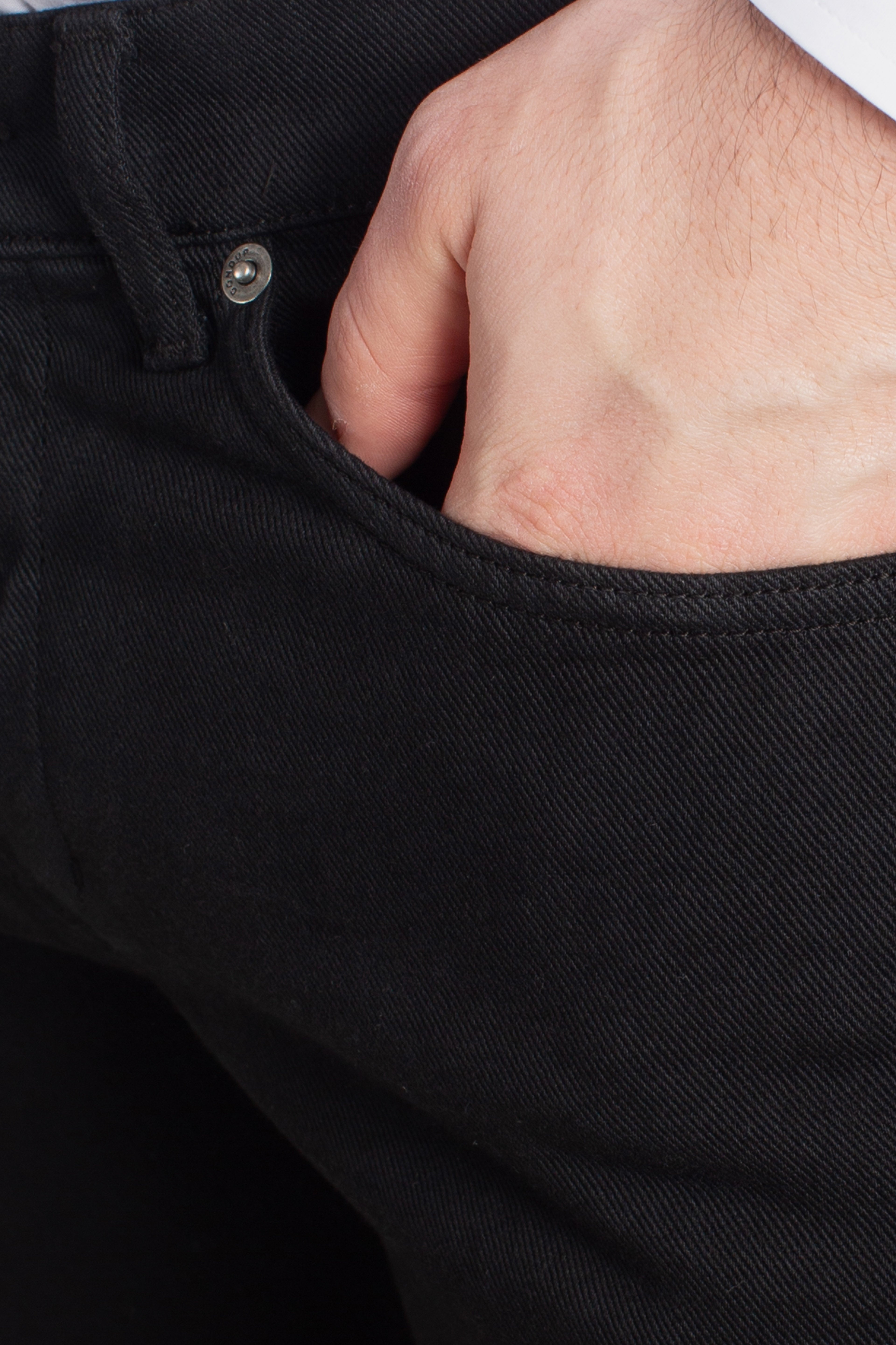 Jeans 5 tasche skinny George in bull bluesign stretch 11 oz nero