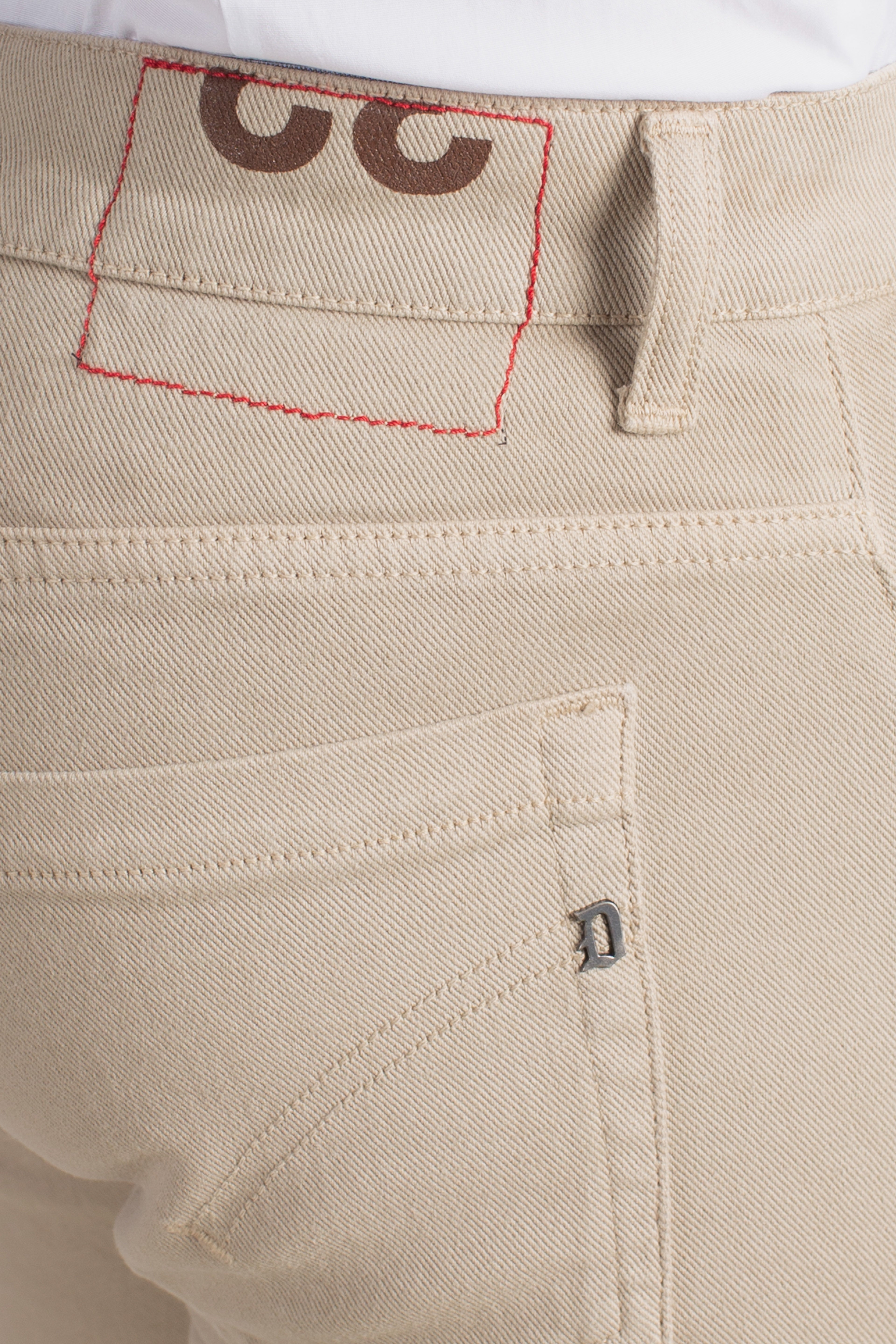 Jeans 5 tasche skinny George in bull bluesign stretch 11 oz sabbia