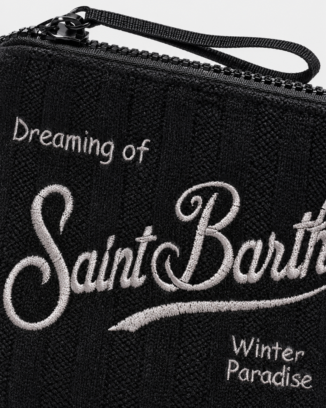 MC2 Saint Barth Pochette Donna Aline Tricot Rib Star Nera