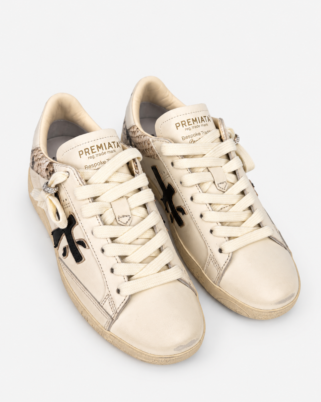 Premiata Steven 8497 Sneakers Donna Bianco Panna
