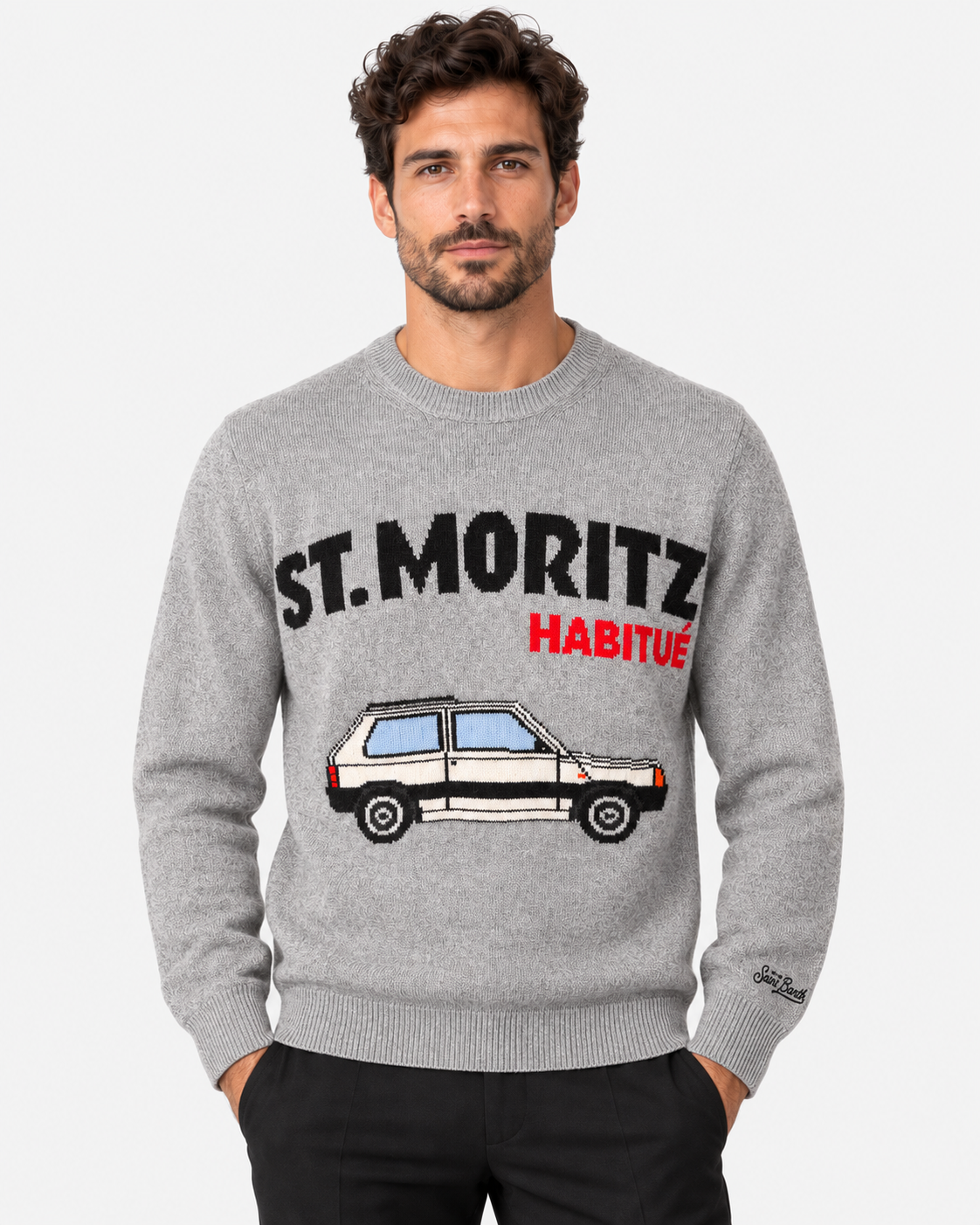MC2 Saint Barth Maglia Uomo Panda Car Grigia