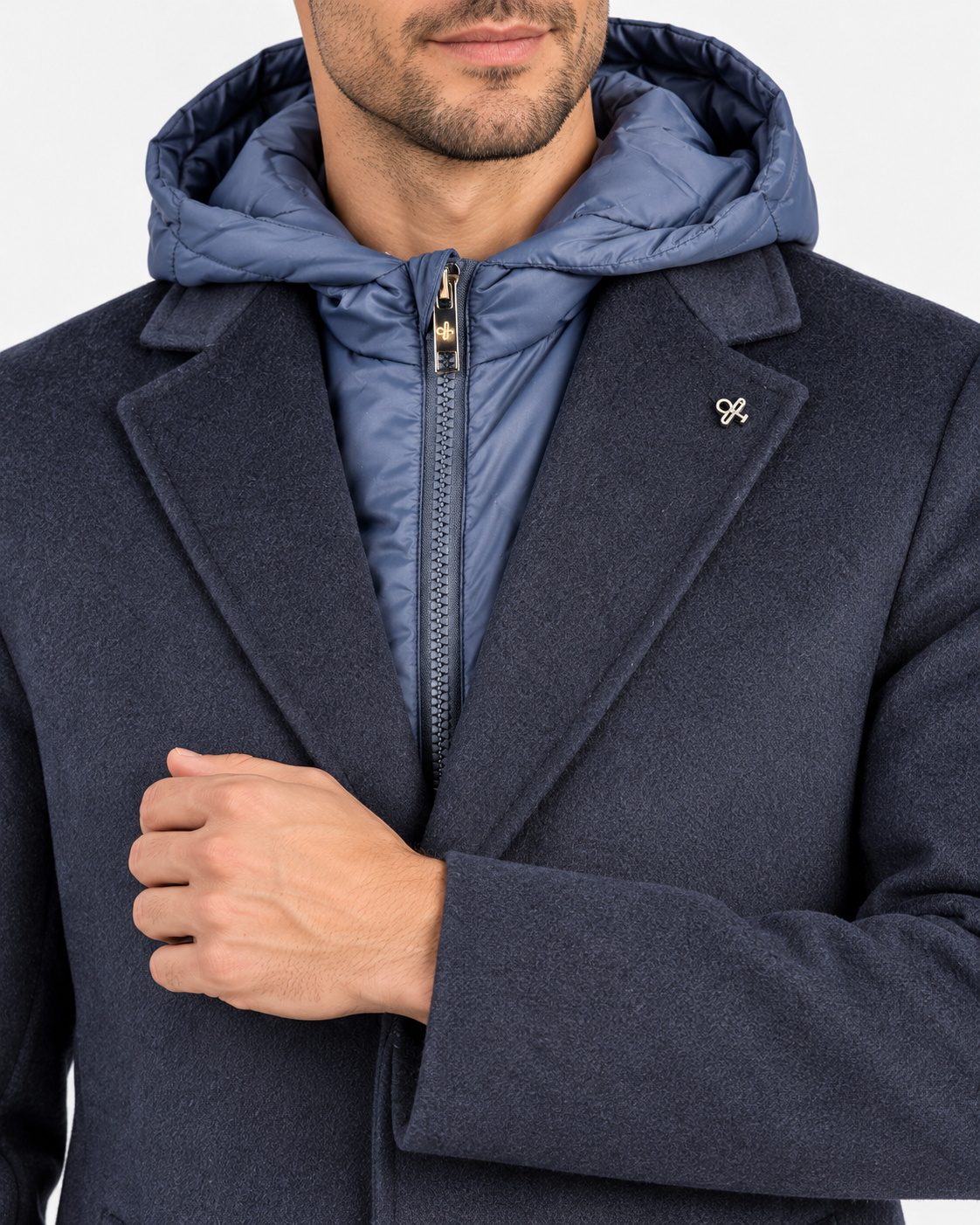 Distretto 12 Cappotto Doppiopetto Uomo Essex Blu