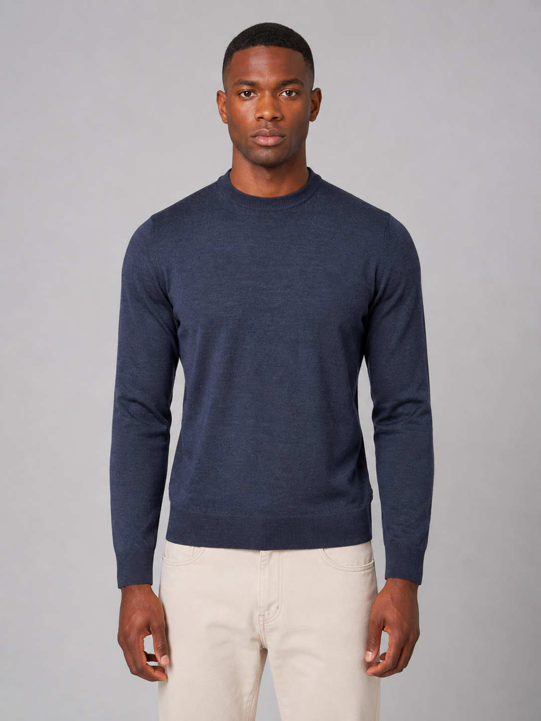 K-way maglia sebastien wool silk cashmere blue depth