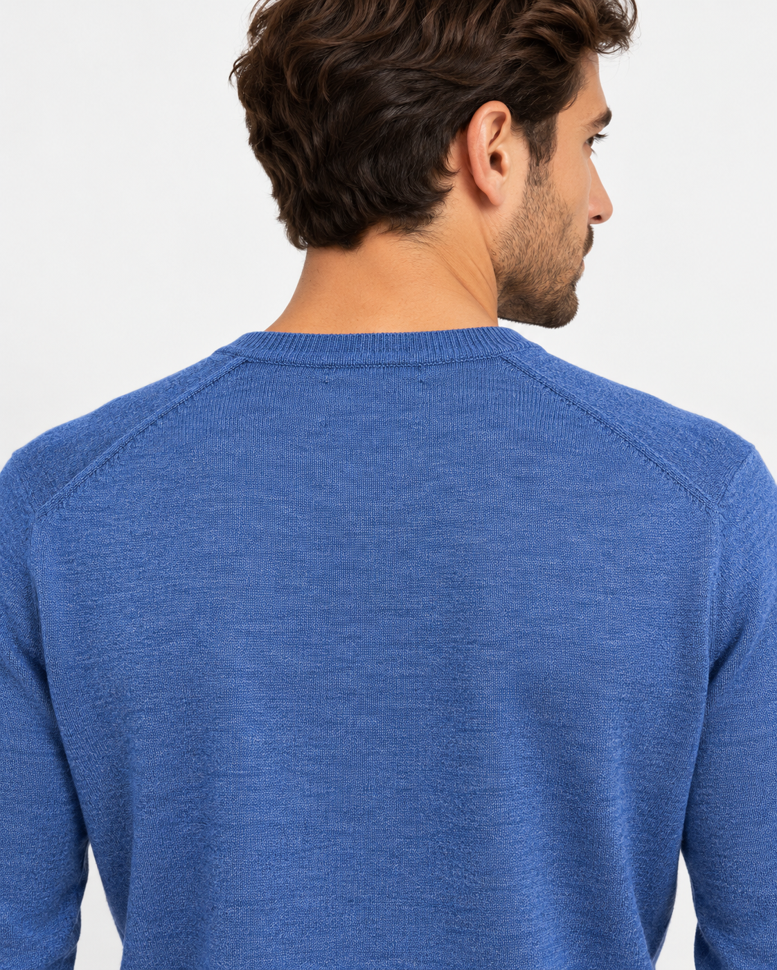 Polo Ralph Lauren maglione uomo girocollo in lana slim-fit Navy Heather