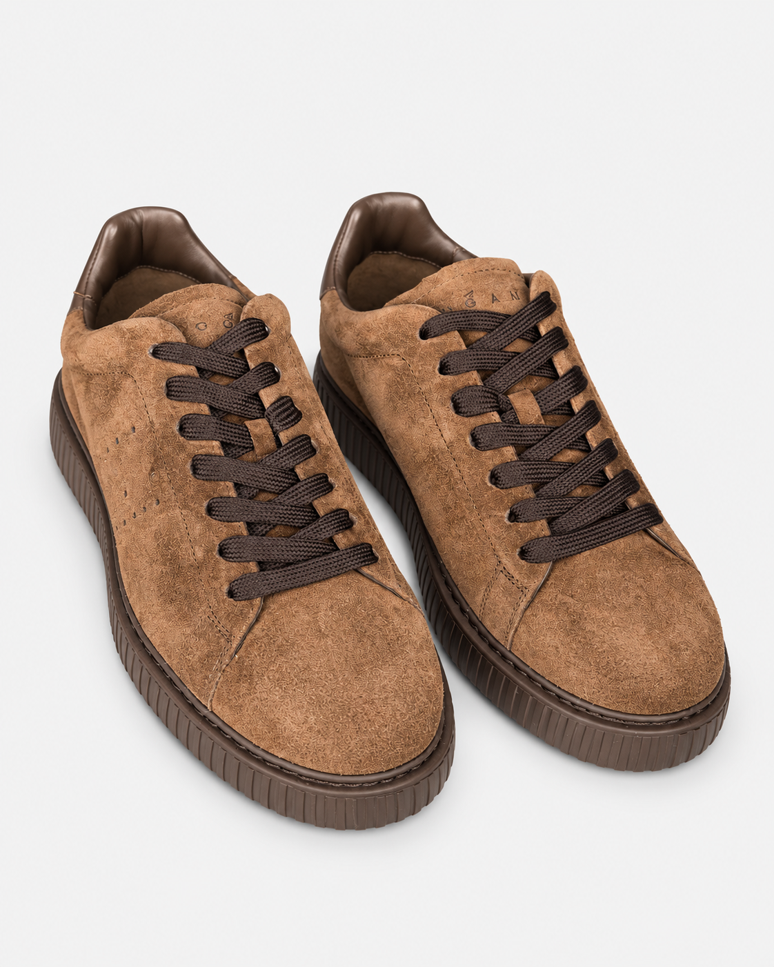 Hogan Sneakers uomo H-Stripes in pelle scamosciata marrone