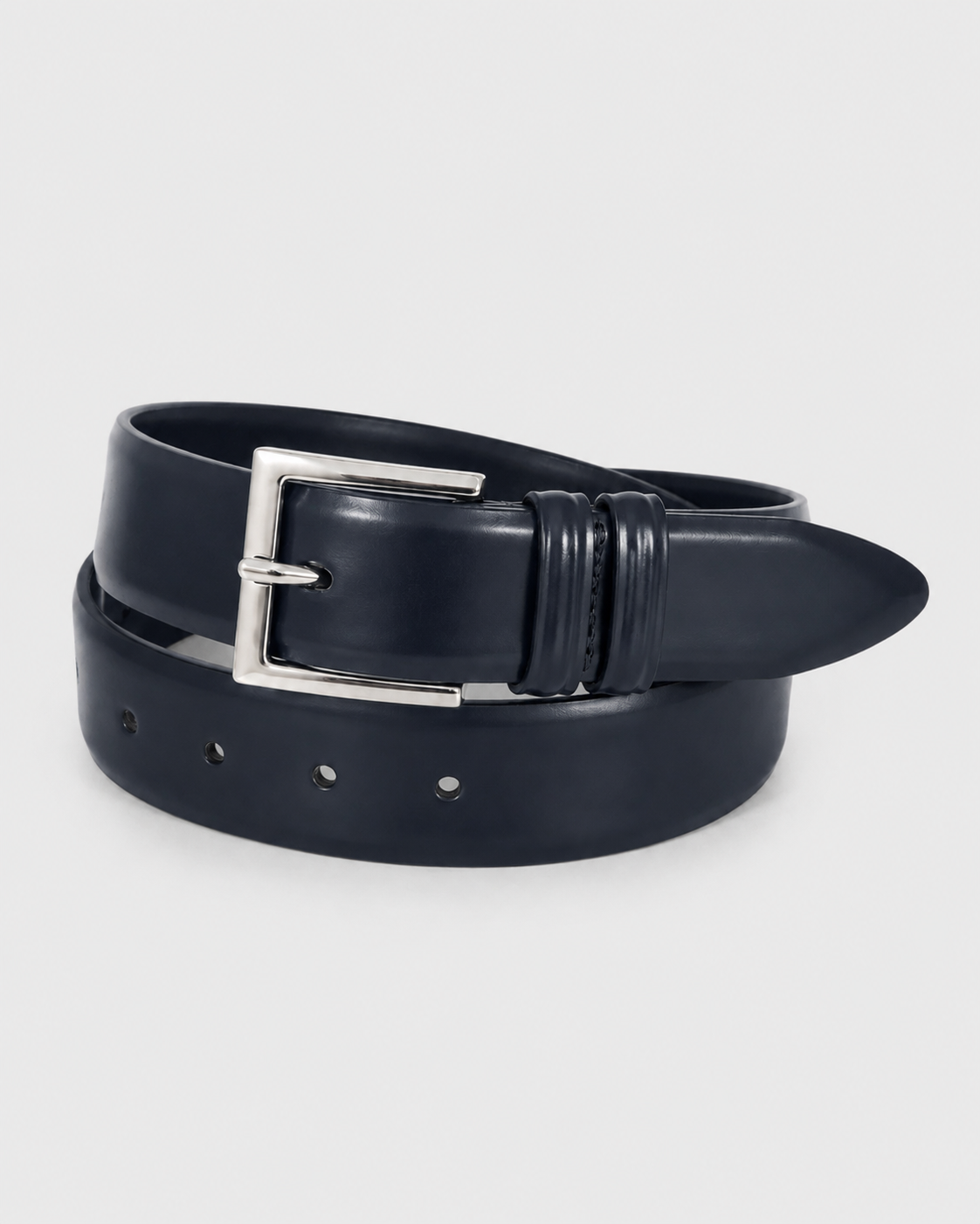 Cintura classica calf in pelle blu oceano