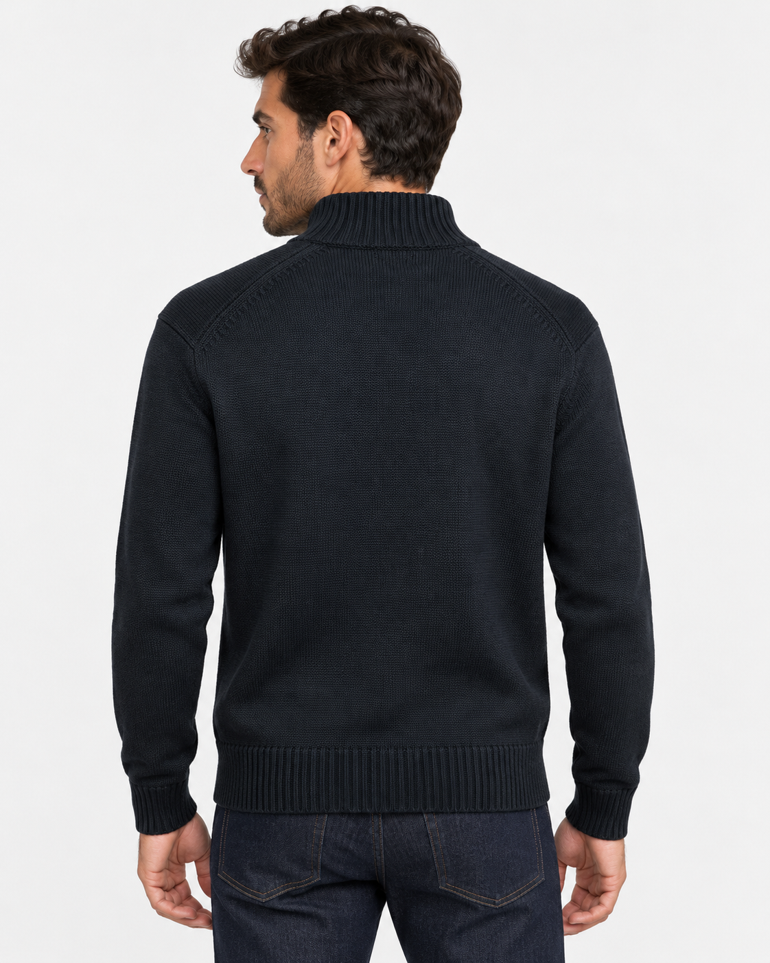 Polo Ralph Lauren Maglione Uomo Mezza Zip in Cotone Nero