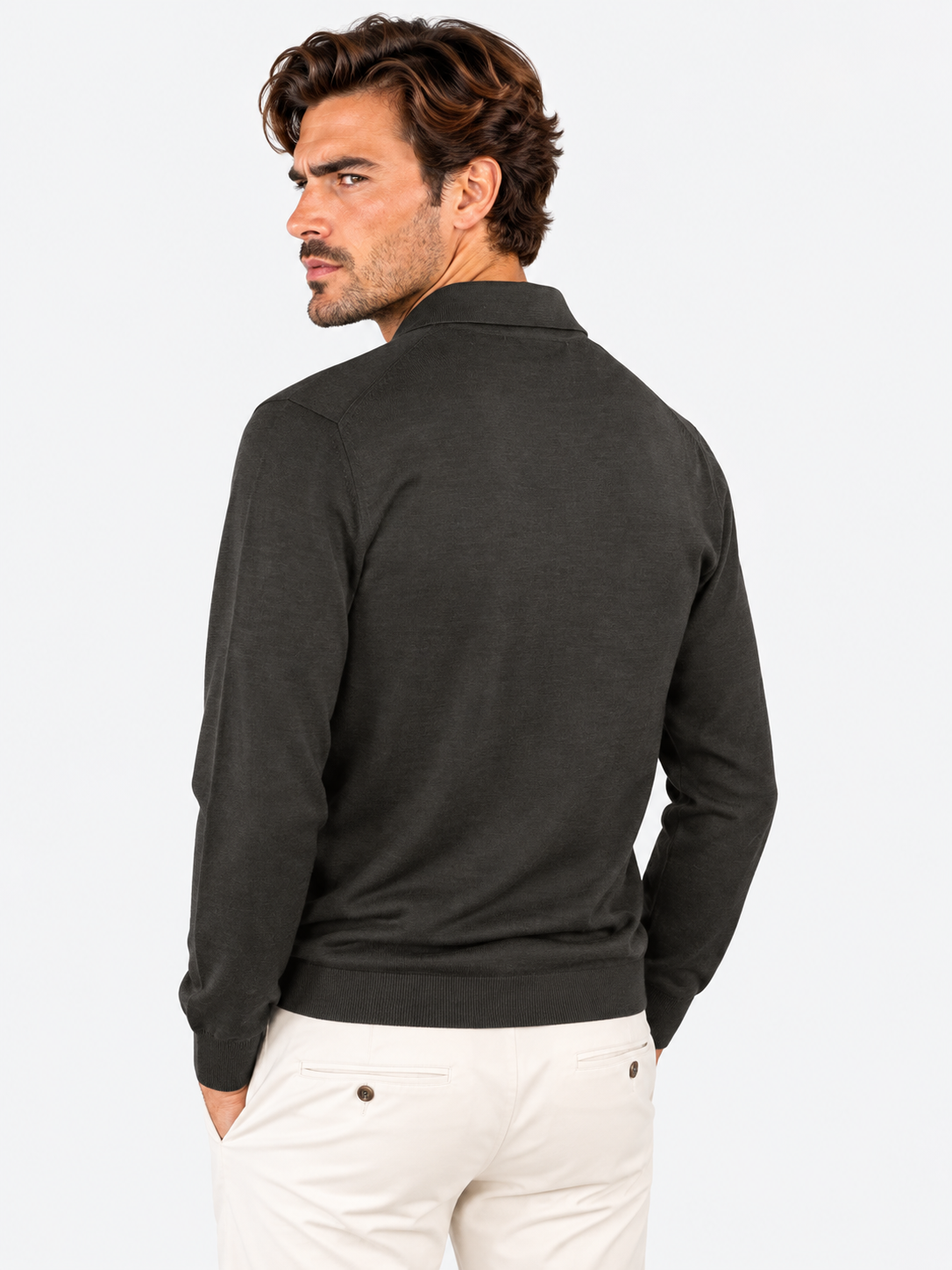 K-Way Polo Rey Wool Silk Cashmere nero Black Pure