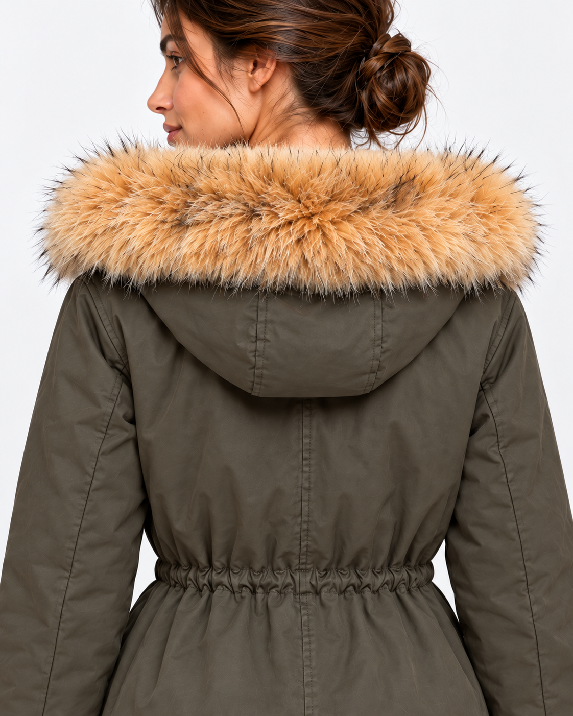 MC2 Saint Barth Parka Donna Brenna Verde Militare