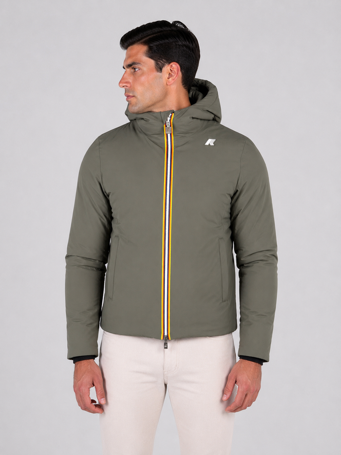 K-Way Jack ST Warm Double giacca reversibile uomo Green Blackish – Grey Ash
