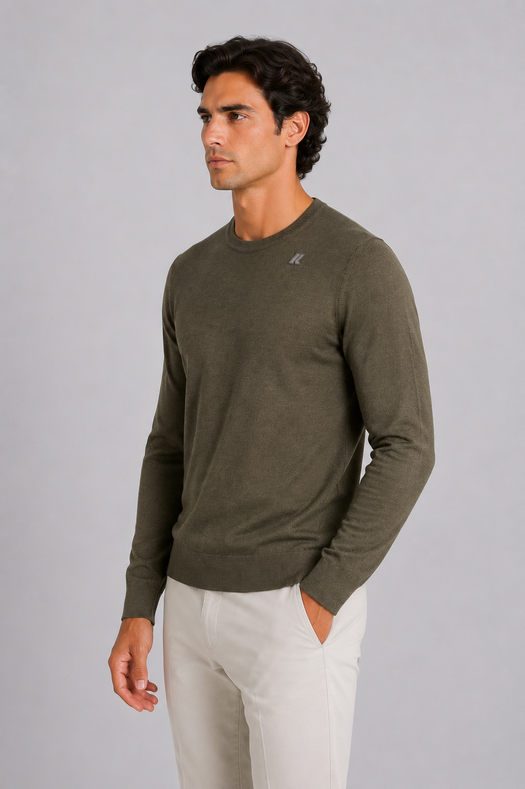 Maglia Sebastien merino green blackish