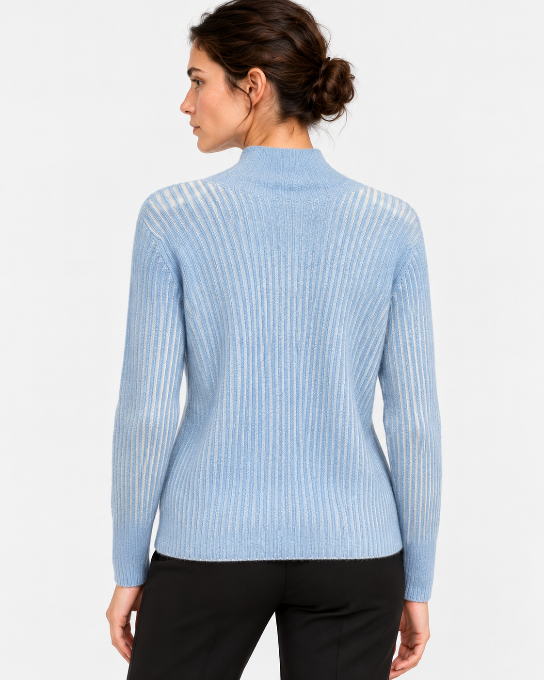 Gran Sasso Maglia Donna Vintage Azzurra in Puro Cashmere