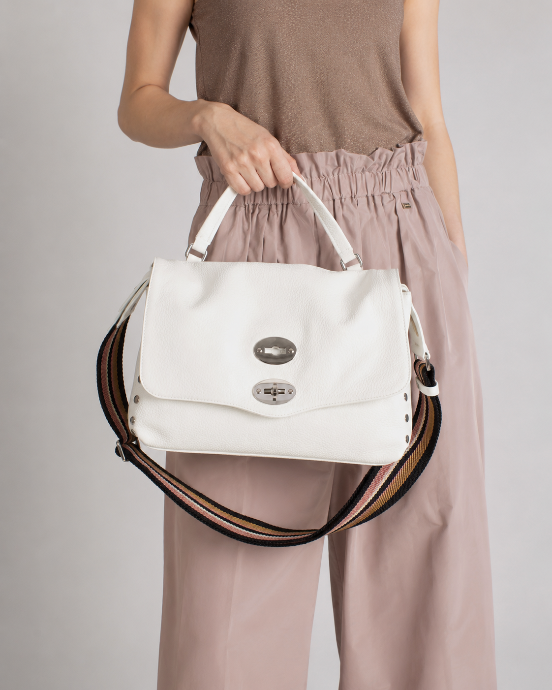Borsa postina S daily giorno bianco latte