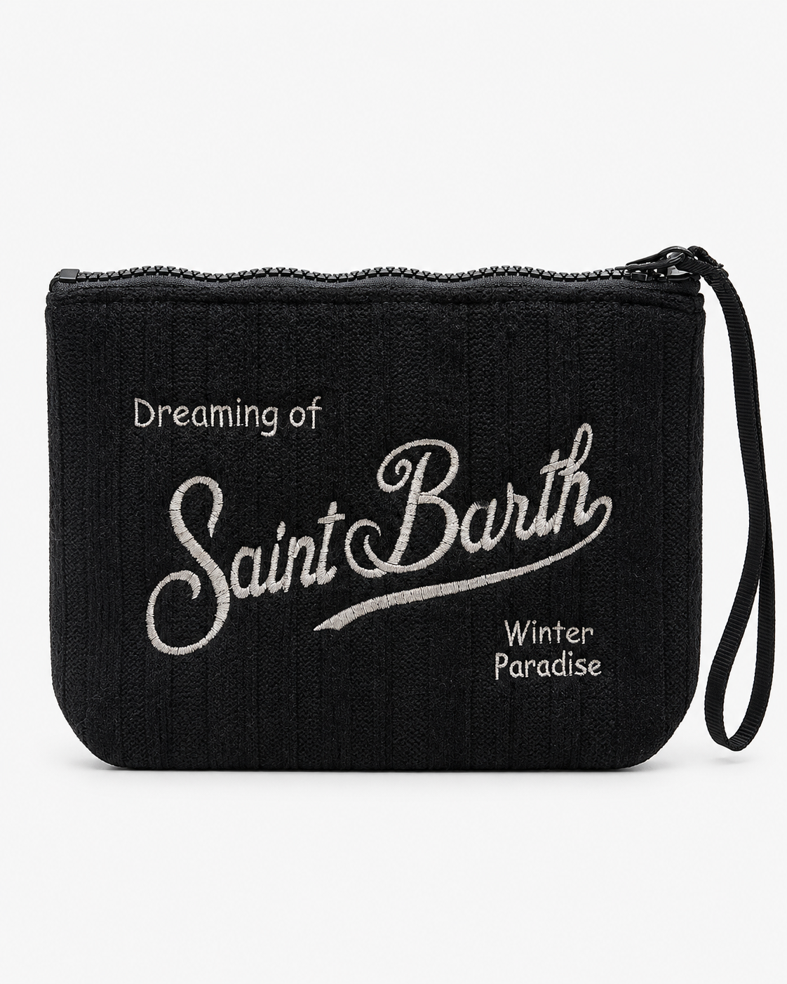 MC2 Saint Barth Pochette Donna Aline Tricot Rib Star Nera