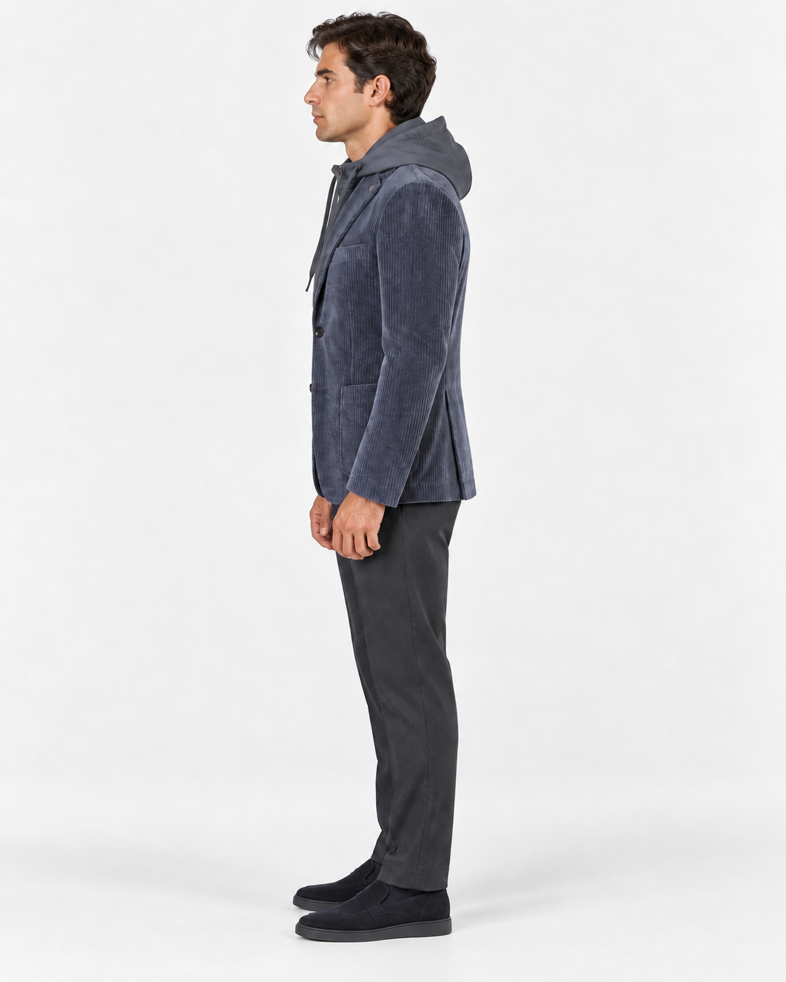 Distretto 12 Giacca Uomo Torino Blu con Cappuccio