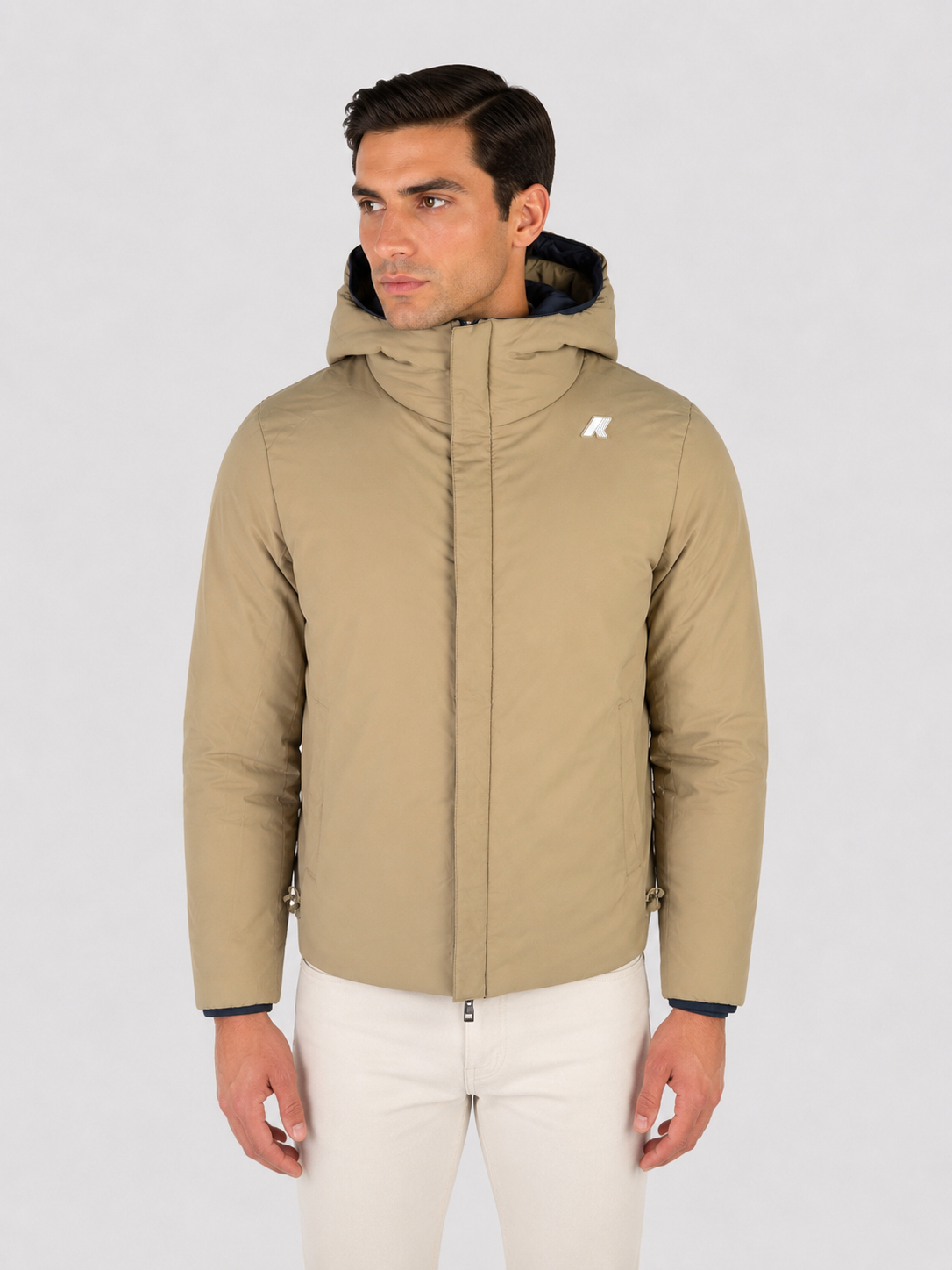Giubbotto k-way uomo Jack St Warm Double reversibile green blackish - grey ash