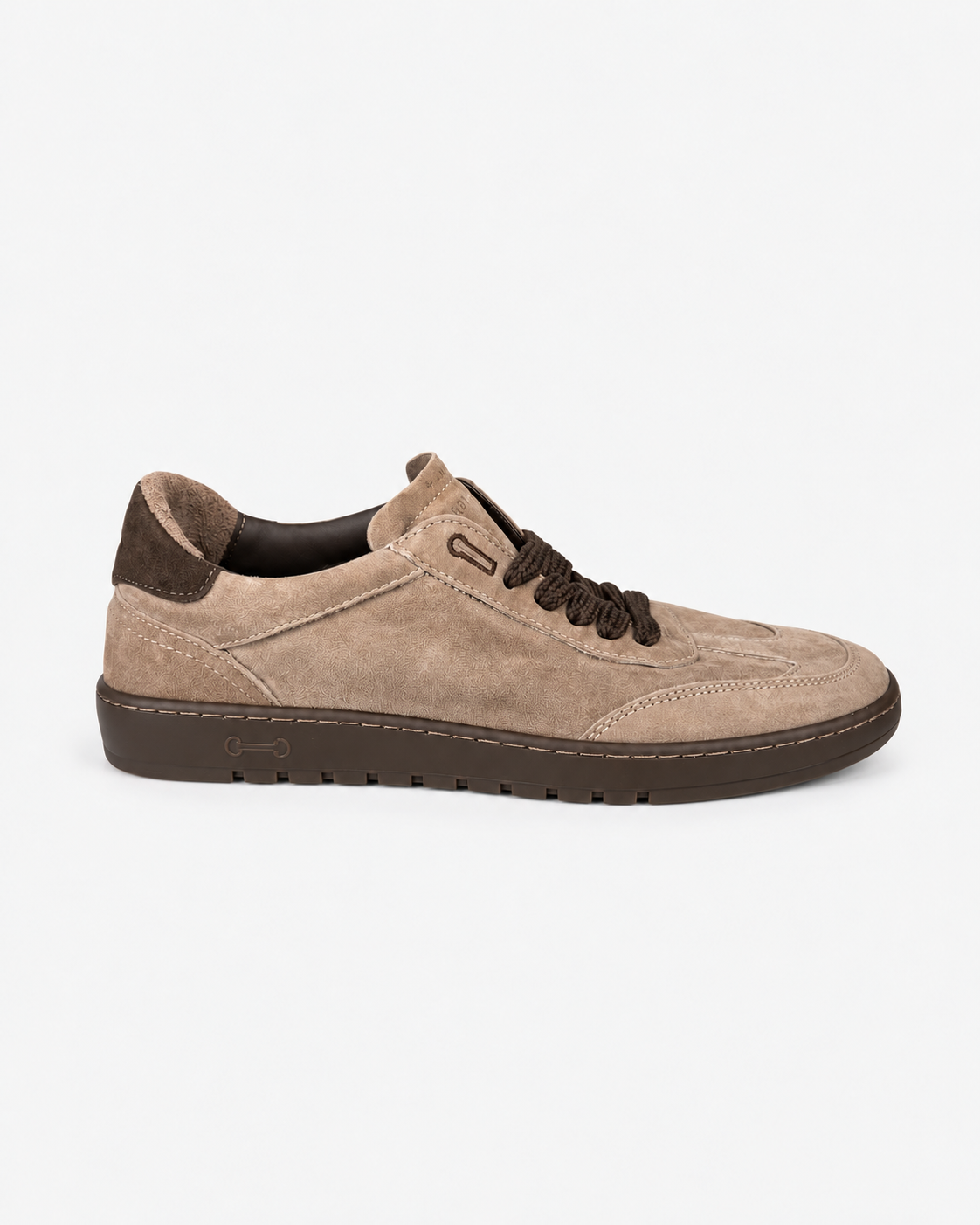 Piuma Studio Sneakers uomo in pelle scamosciata taupe