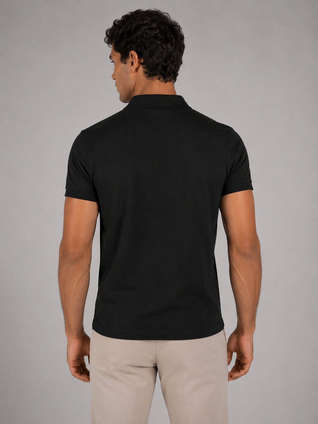 Polo in piqué Slim-Fit BLACK