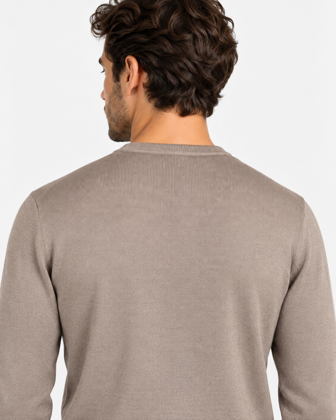 Gran Sasso Maglia Uomo Girocollo in Lana Tortora