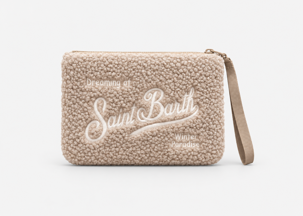 MC2 Saint Barth Pochette Donna Aline Teddy Beige